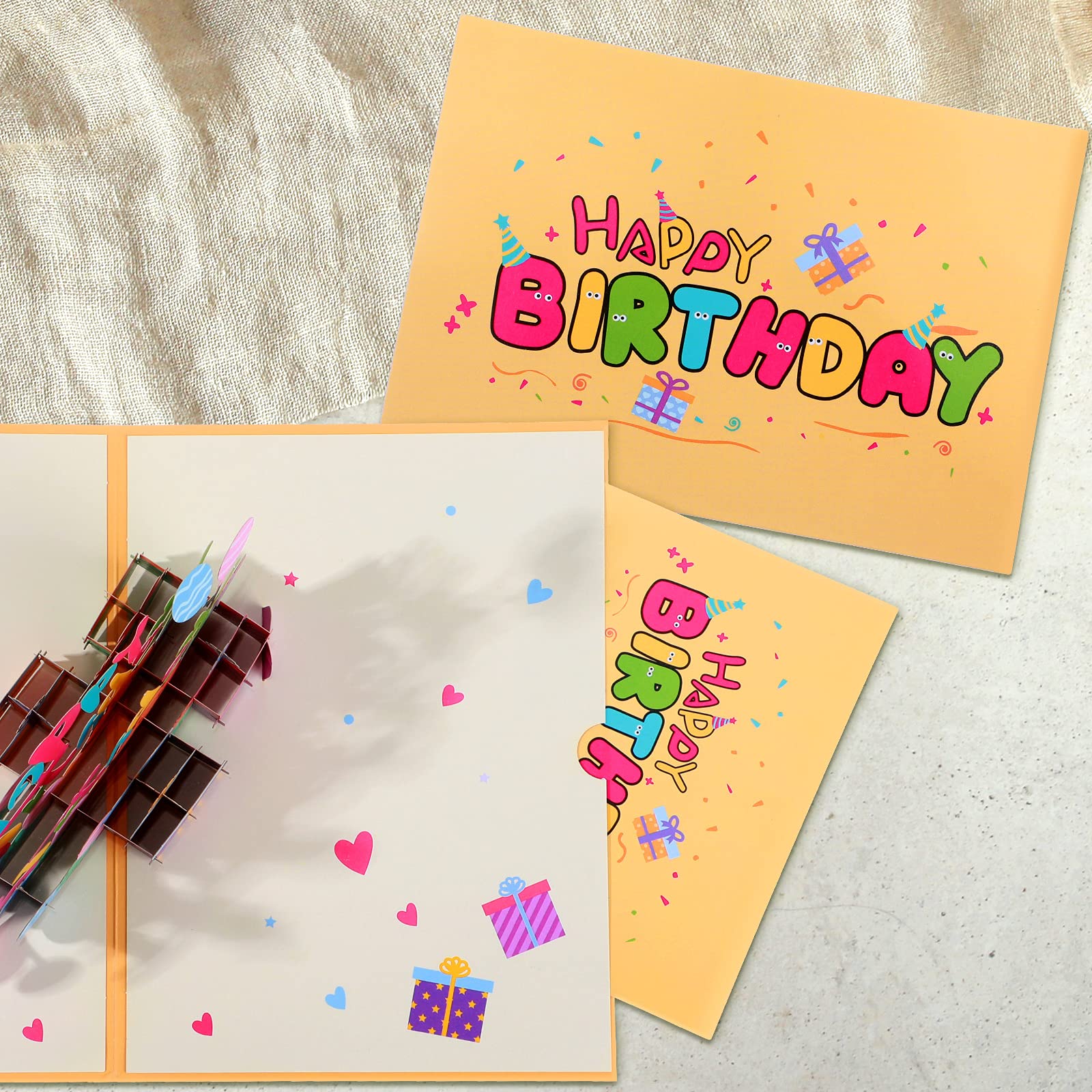Eersida 3D Pop Up Birthday Card for Women & Men - 8x6 Inch Fresh Style Greeting Card for Adults, Friends - Perfect for Birthdays, Anniversaries & Special Occasions