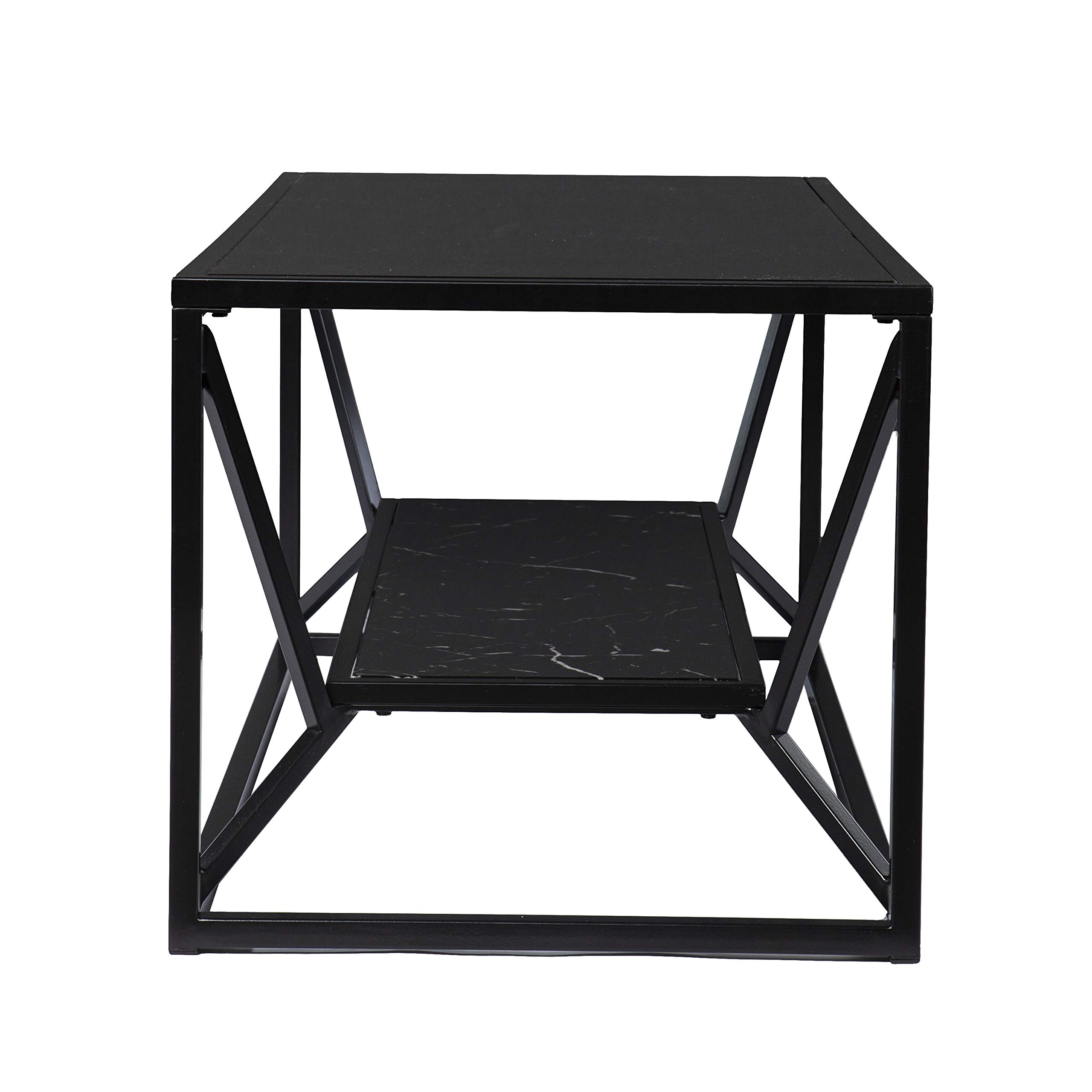 SEI Furniture Argall Modern Cocktail Table - Black Coffee Table for Living Room, Perfect for Small Spaces & Home Decor