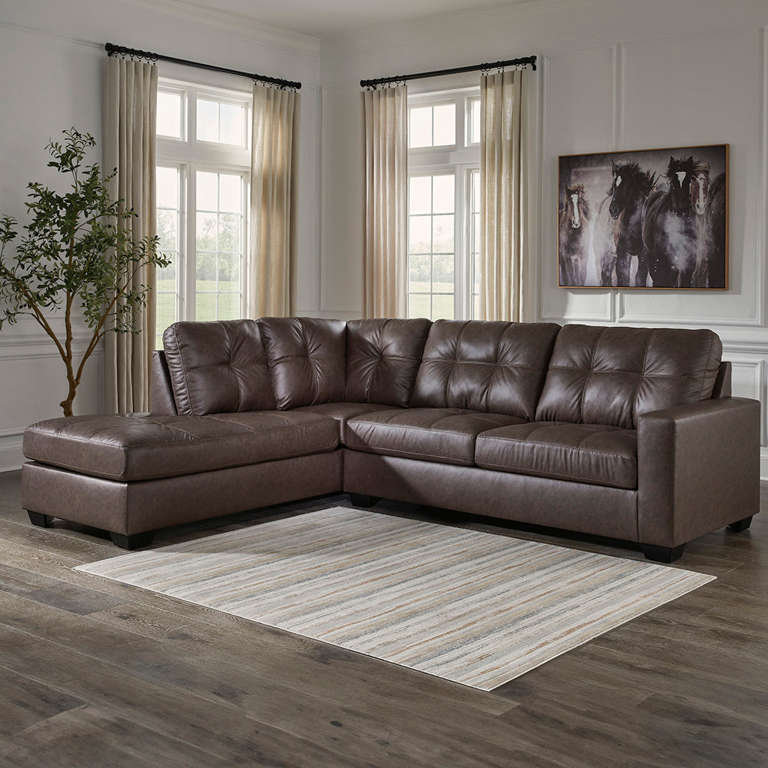 Barlin Mills Left Chaise Sectional Sofa - Modern L-Shaped Couch for Living Room, Family Room & Home Theater