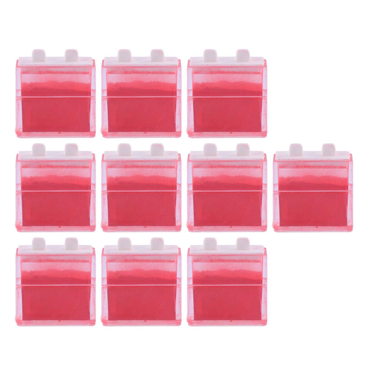 EXCEART 10PCS Sewing Chalk Set - Triangle Tailor Chalk for Fabric Marking, DIY Clothing Patterns, Quilting & Needlework - Includes Storage Box (Red) - Perfect for Dressmaking, Alterations & Craft Projects