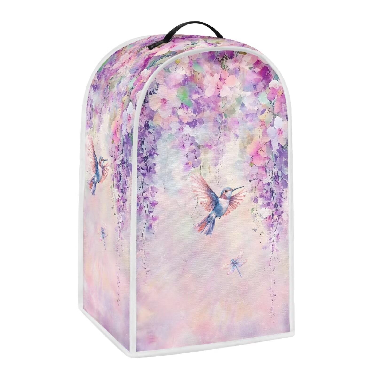 Universal Blender Cover - Dustproof, Anti-Scratch Protective Cover for Small Appliances with Floral Hummingbird Design | Perfect for Kitchen Organization & Countertop Protection