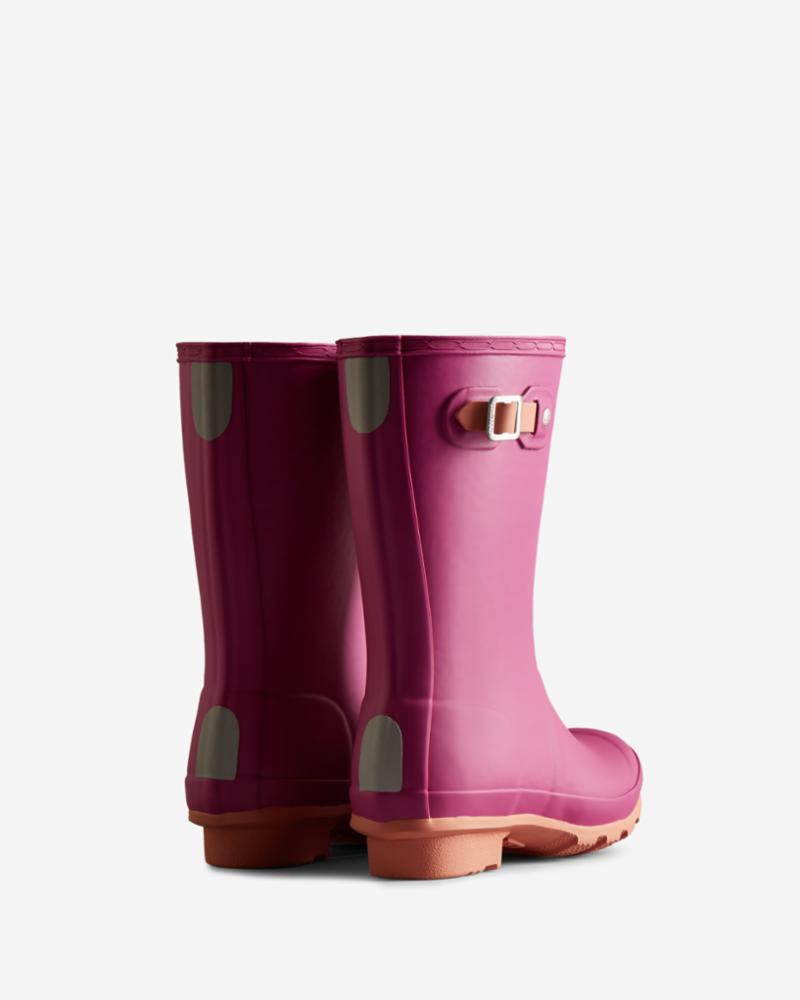 Hunter Kids' Big Original Insulated Winter Boots - Pink (Size M) | Waterproof Snow Boots for Girls, Warm & Comfortable for Outdoor Play, Snowy Weather & Winter Activities