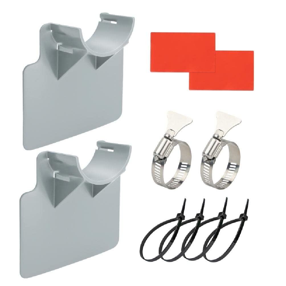 2-Pack Swimming Pool Hose Support Brackets - Heavy Duty Pipe Holders to Prevent Hose Sagging, Pool Pipe Clips for Above Ground Pools - Perfect for Pool Maintenance and Water Hose Organization