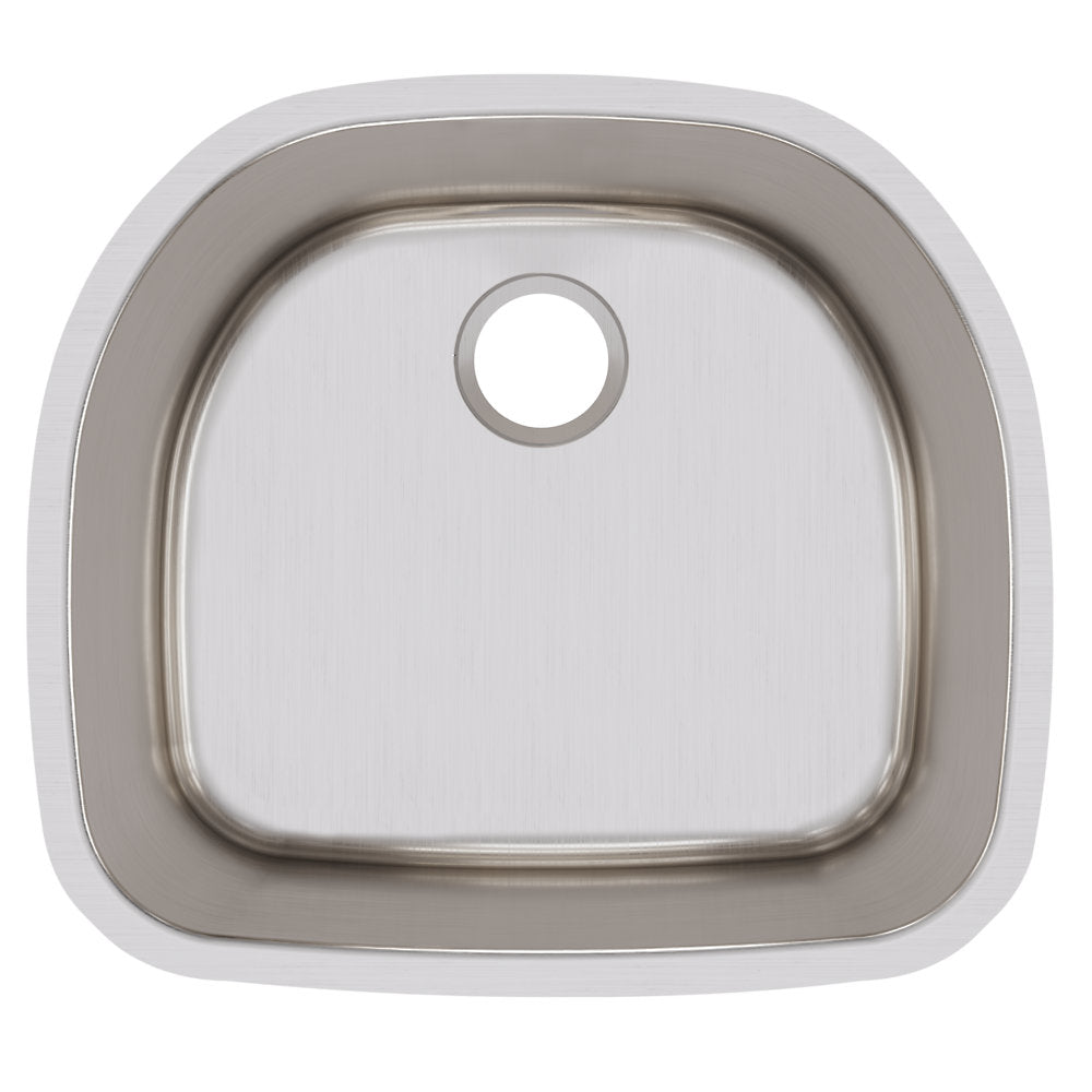 Elkay Lustertone Classic Stainless Steel Undermount Kitchen Sink - 23 5/8