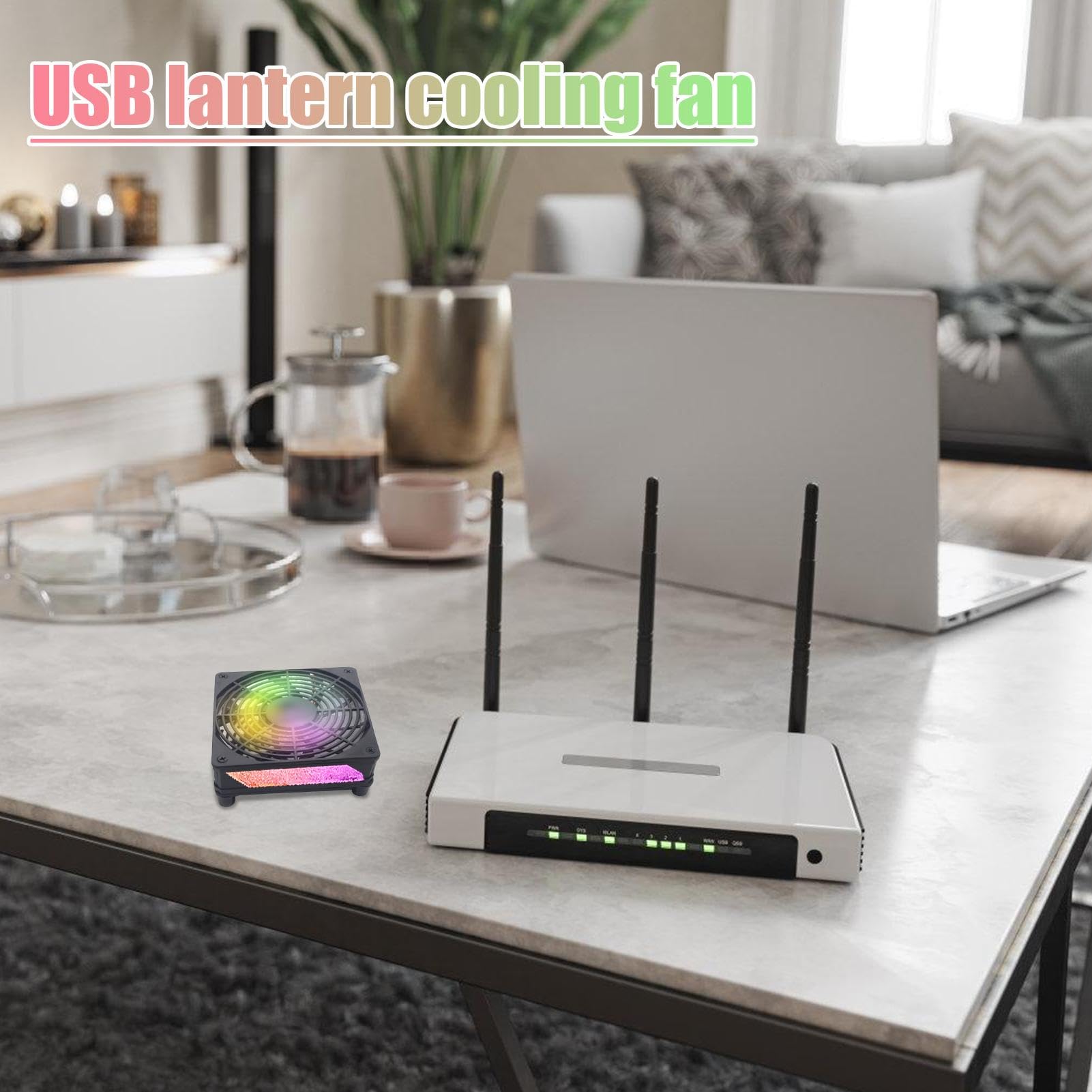 Portable Laptop Cooling Pad with High-Speed Fan, Stable & Sturdy Design for Laptops, Tablets, TVs, Routers - Ideal for Home, Office, and Gaming Use