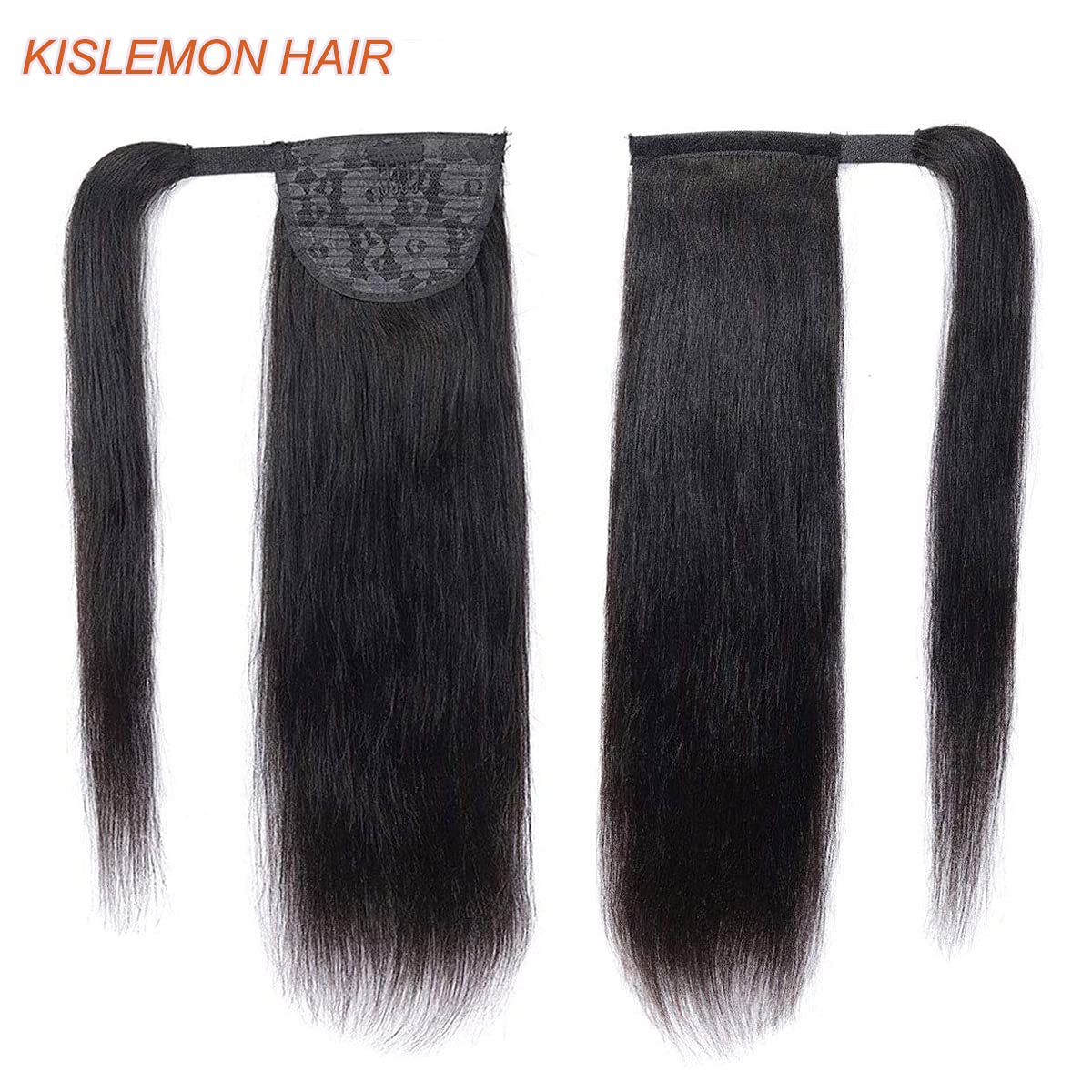 100% Real Remy Human Hair Ponytail Extensions 26 Inch 125g - Natural Black Straight Hair with Magic Paste Wrap for Women | Perfect for Parties, Weddings & Daily Styling