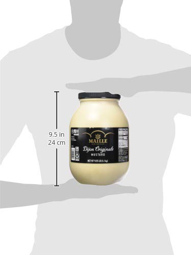 Maille Dijon Originale Traditional Mustard Jar - Premium Quality, Gluten Free, Non-GMO Mustard for Marinades, Sauces & Dressings - 9.05 Lbs (Pack of 4) - Perfect for BBQ, Sandwiches & Gourmet Cooking