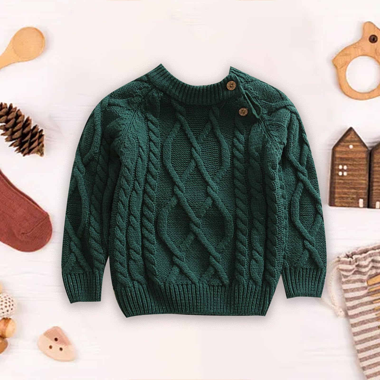 Halloween Pumpkin Baby Sweater - Warm Knitted Pullover Crewneck for Boys & Girls | Fall & Winter Cozy Outfit | Perfect for Pumpkin Patch, Trick-or-Treating & Holiday Photos