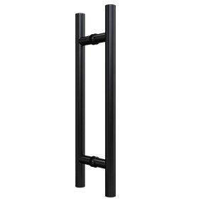 NORSK 450mm Double Pull Handle - Black or Satin Finish for Cabinets, Drawers & Furniture Hardware | Heavy Duty Kitchen & Bathroom Door Handles