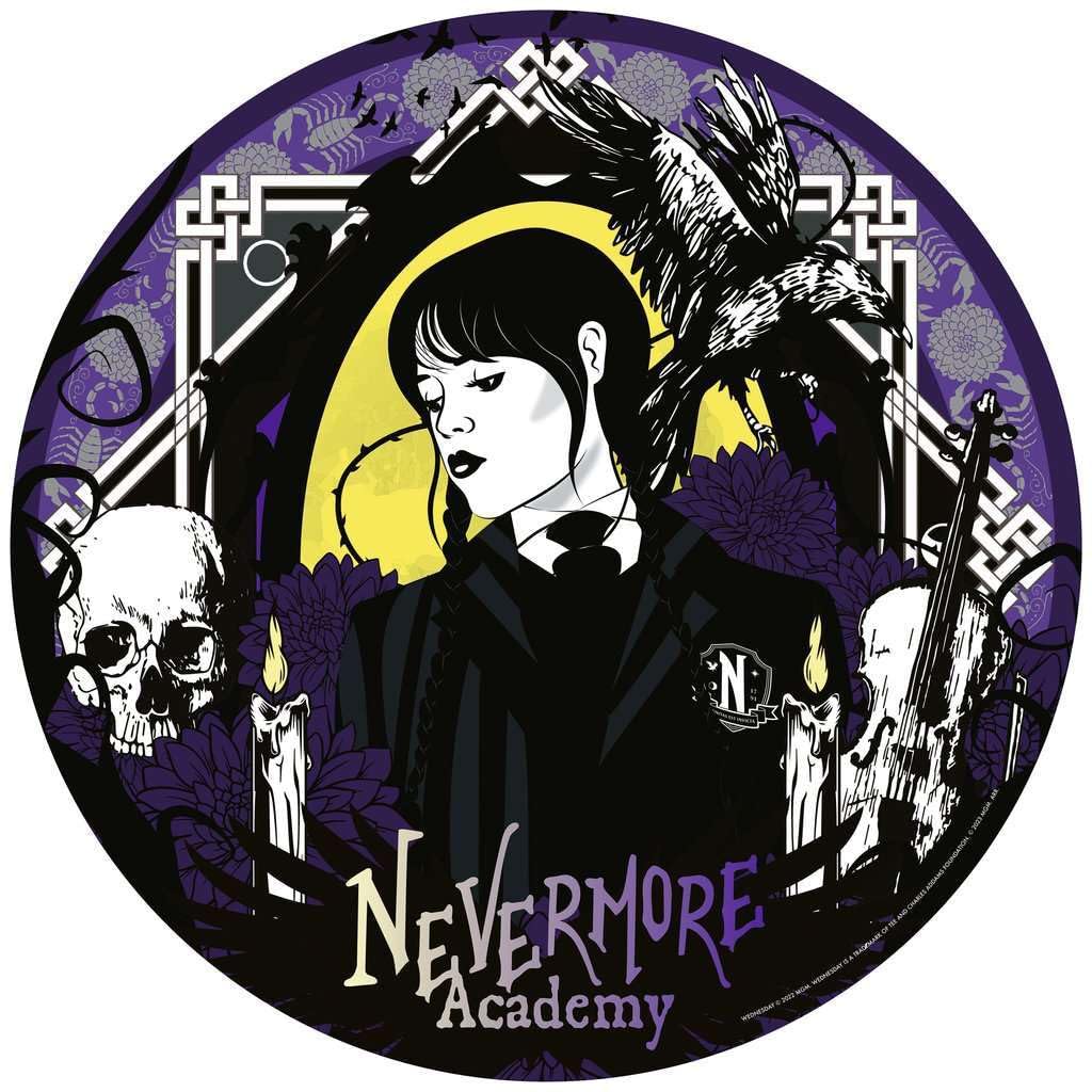 Ravensburger Wednesday Addams 500 Piece Round Puzzle for Adults & Kids - Premium Quality Jigsaw Puzzle with Glue for Framing - Perfect for Family Game Night, Home Decor & Gift Giving