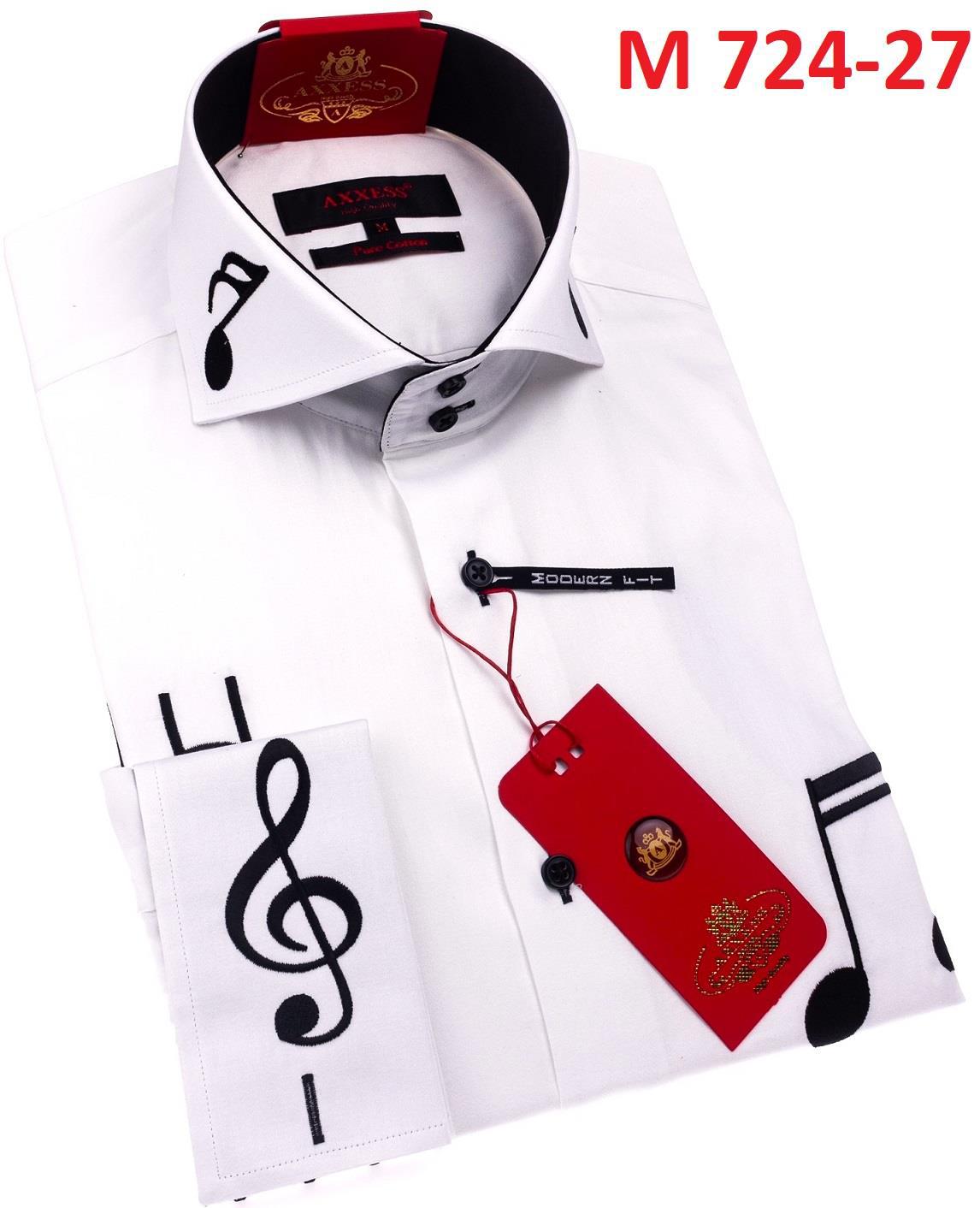 Axxess Modern Fit Shirt 724 27 - Premium Comfort Dress Shirt for Men | Office Wear & Business Casual Attire | Formal & Professional Work Shirts