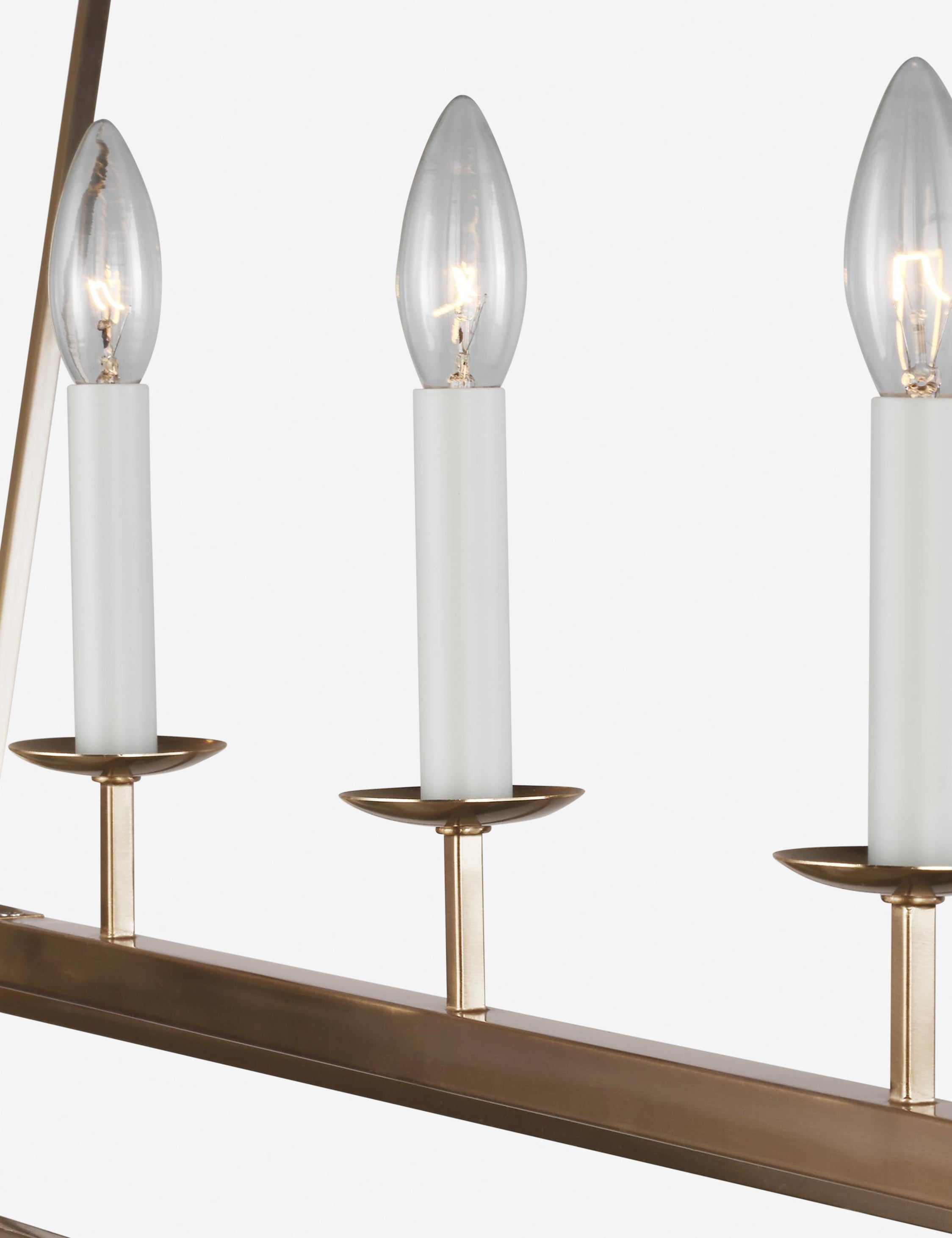 Modern Gala Linear Chandelier - Sleek 6-Light LED Pendant Lighting Fixture for Dining Room, Kitchen Island & Contemporary Home Decor