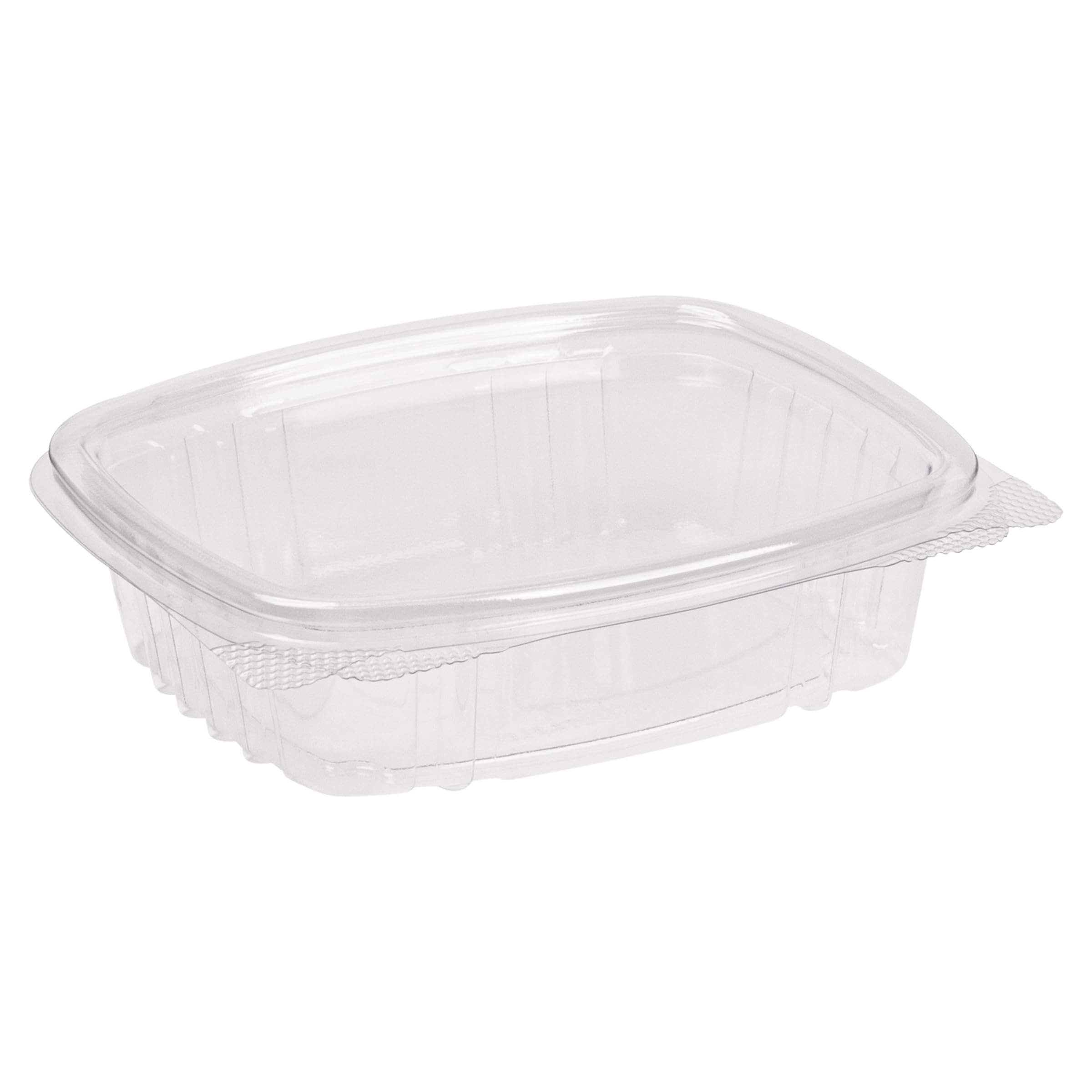 Eco-Friendly Compostable Clear PLA Hinged Rectangular Deli Container - 8 oz (300 Count) | Perfect for Food Storage, Takeout, Meal Prep & Sustainable Packaging
