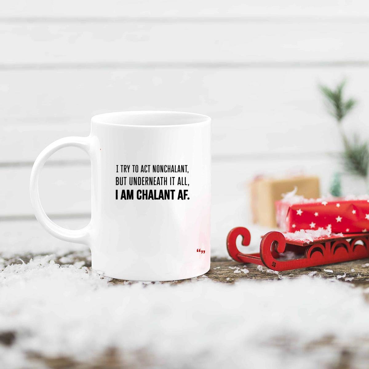 Funny Coffee Mug - Act Nonchalant But Chalant AF - Novelty Sports Joke Gift for Friends - Perfect for Office Humor & Coffee Lovers