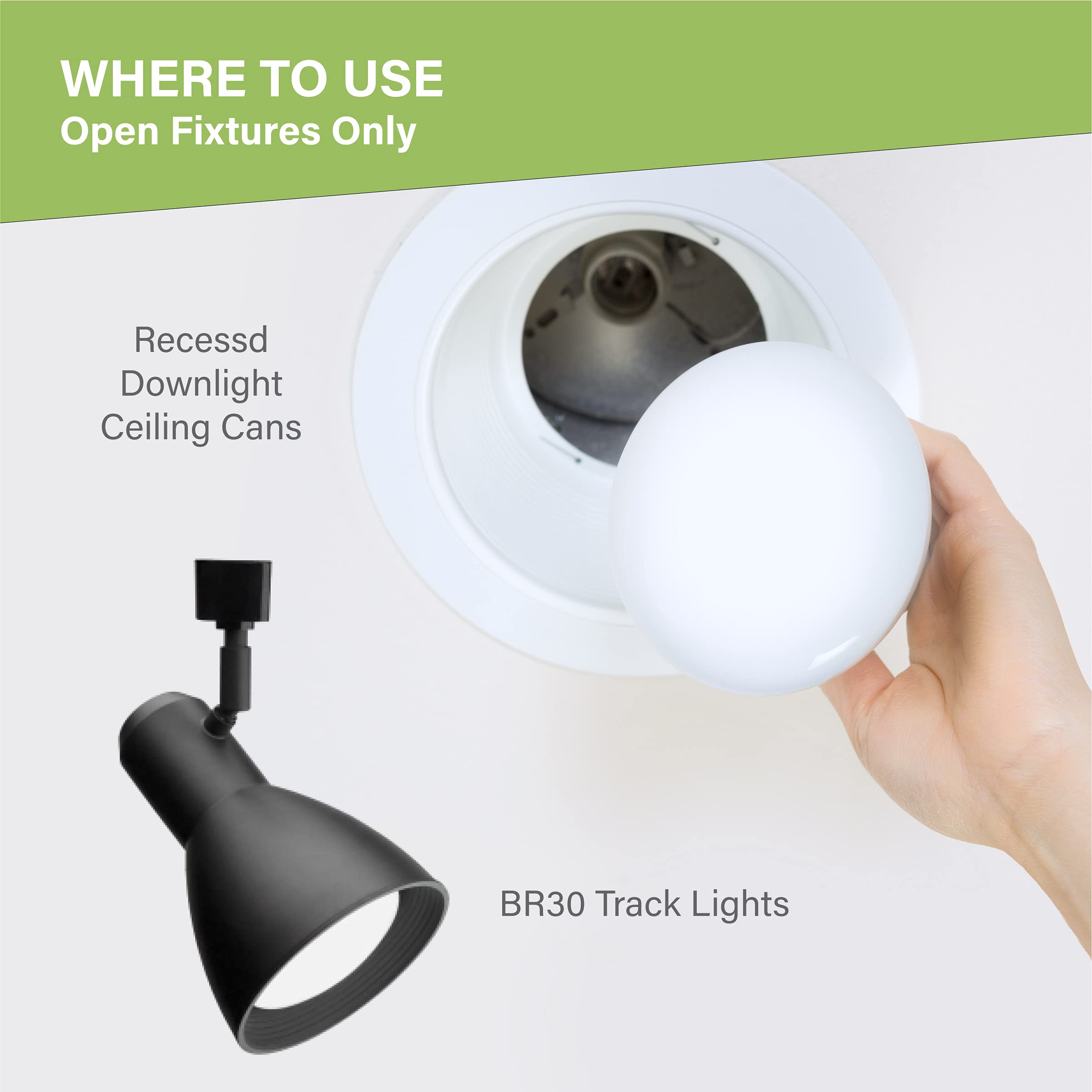 Sigalux BR30 LED Bulb 6 Pack - 65W Equivalent, Dimmable Recessed Light Bulb 650LM 5000K Daylight, E26 Base UL Listed - Perfect for Indoor Lighting, Kitchens, Living Rooms & Commercial Spaces