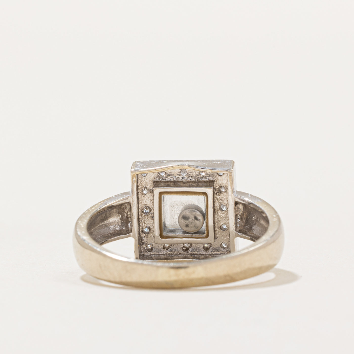 0.10ctw Floating Diamond Ring - Size 6.25 - Elegant Solitaire Engagement Band - Perfect for Proposals, Anniversaries & Special Occasions