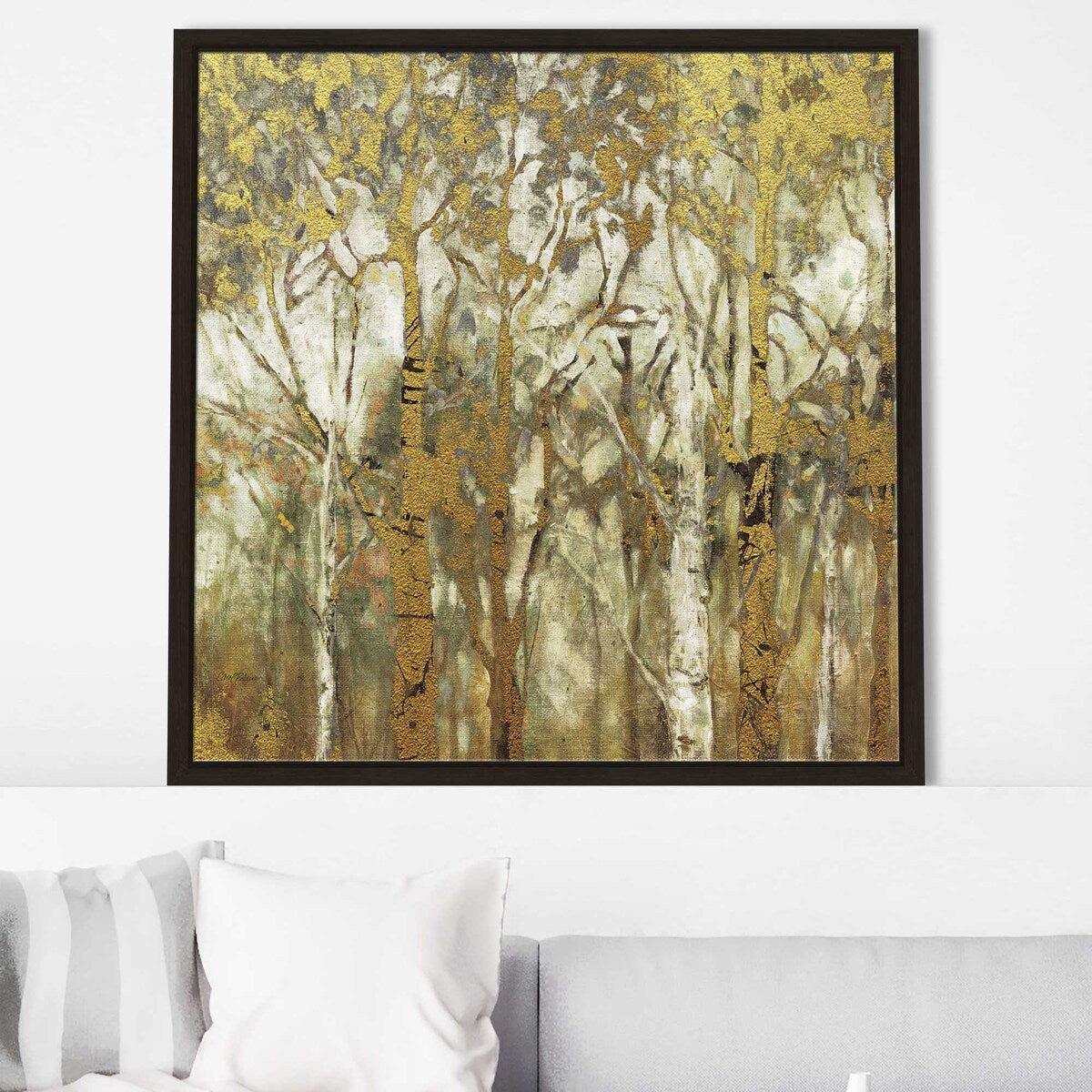 Birch Grove East by Carol Robinson - Premium Floating Canvas Wall Art - Perfect for Living Room, Bedroom & Office Decor