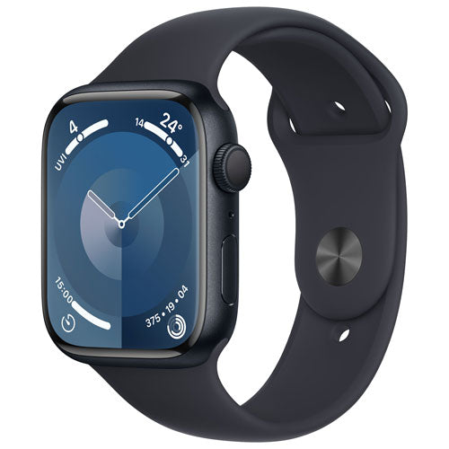 Refurbished Apple Watch Series 9 GPS + Cellular 45mm Midnight Aluminum Case - Like New Condition (No Charger) | Smart Fitness Tracker, Heart Rate Monitor & Waterproof Smartwatch for Running, Swimming & Daily Use