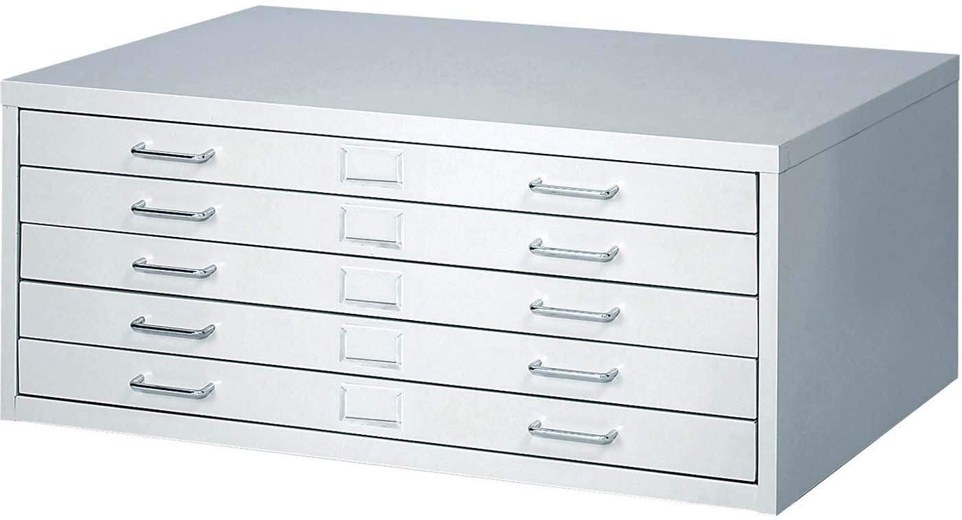 Facil Steel Flat File Small Light Gray [4969LG] - Compact Office File Organizer for Documents, Papers, and Folders - Perfect for Home, Office, or School Use