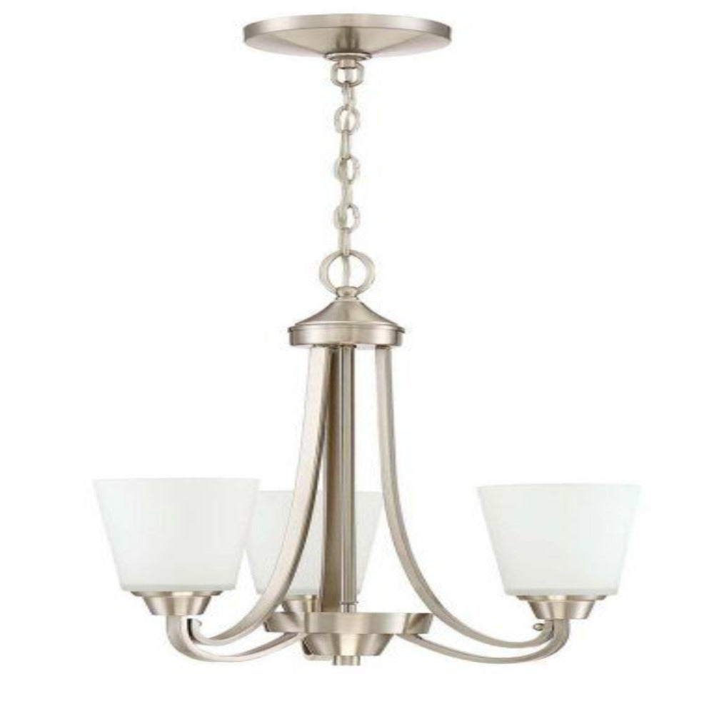 Venice 3-Light Modern Chandelier - Elegant Crystal Ceiling Light Fixture for Dining Room, Living Room & Bedroom Decor