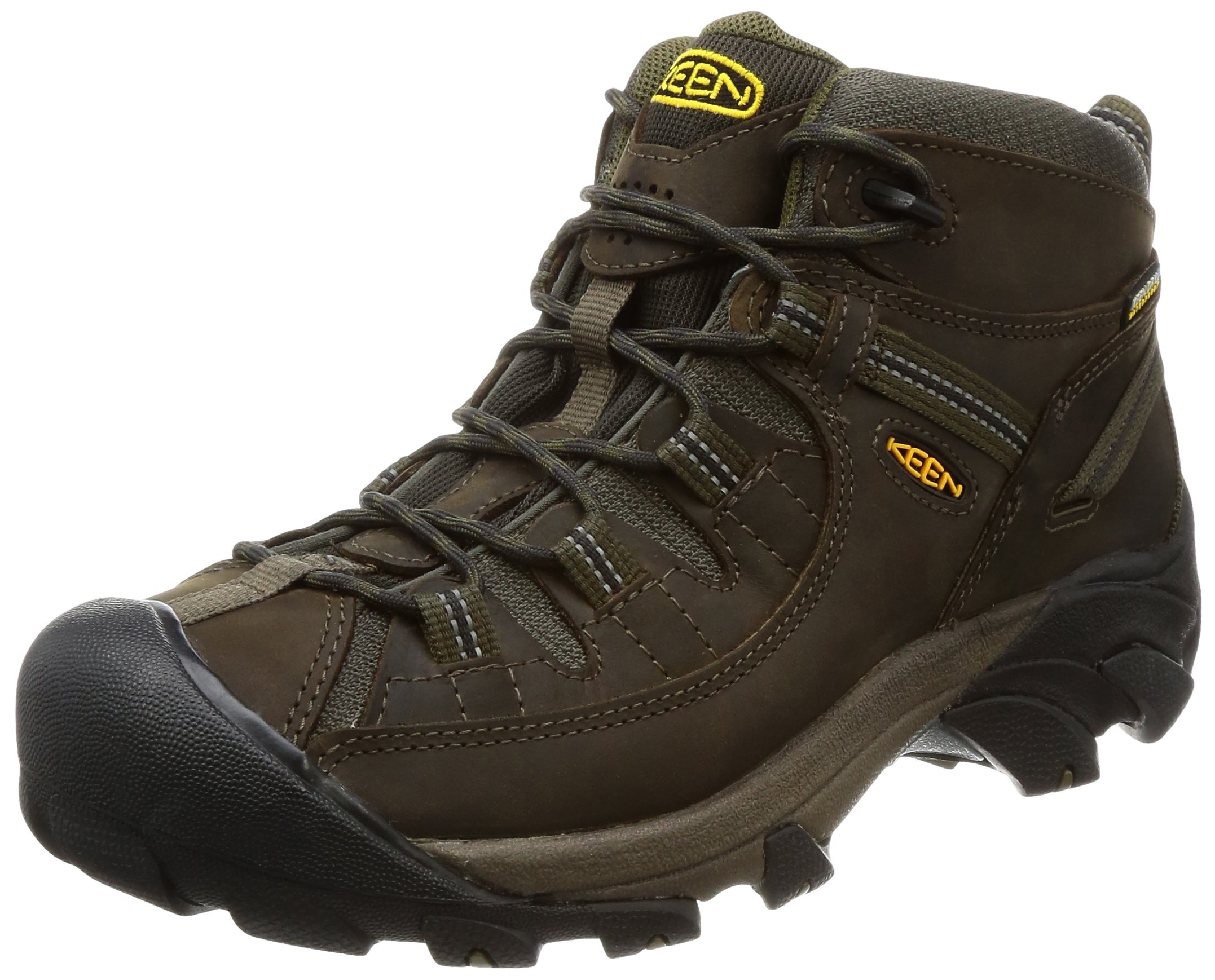 KEEN Men's Targhee 2 Mid Height Waterproof Hiking Boots - Lightweight Outdoor Trekking Shoes for Men - Perfect for Mountain Trails, Camping & Backpacking Adventures