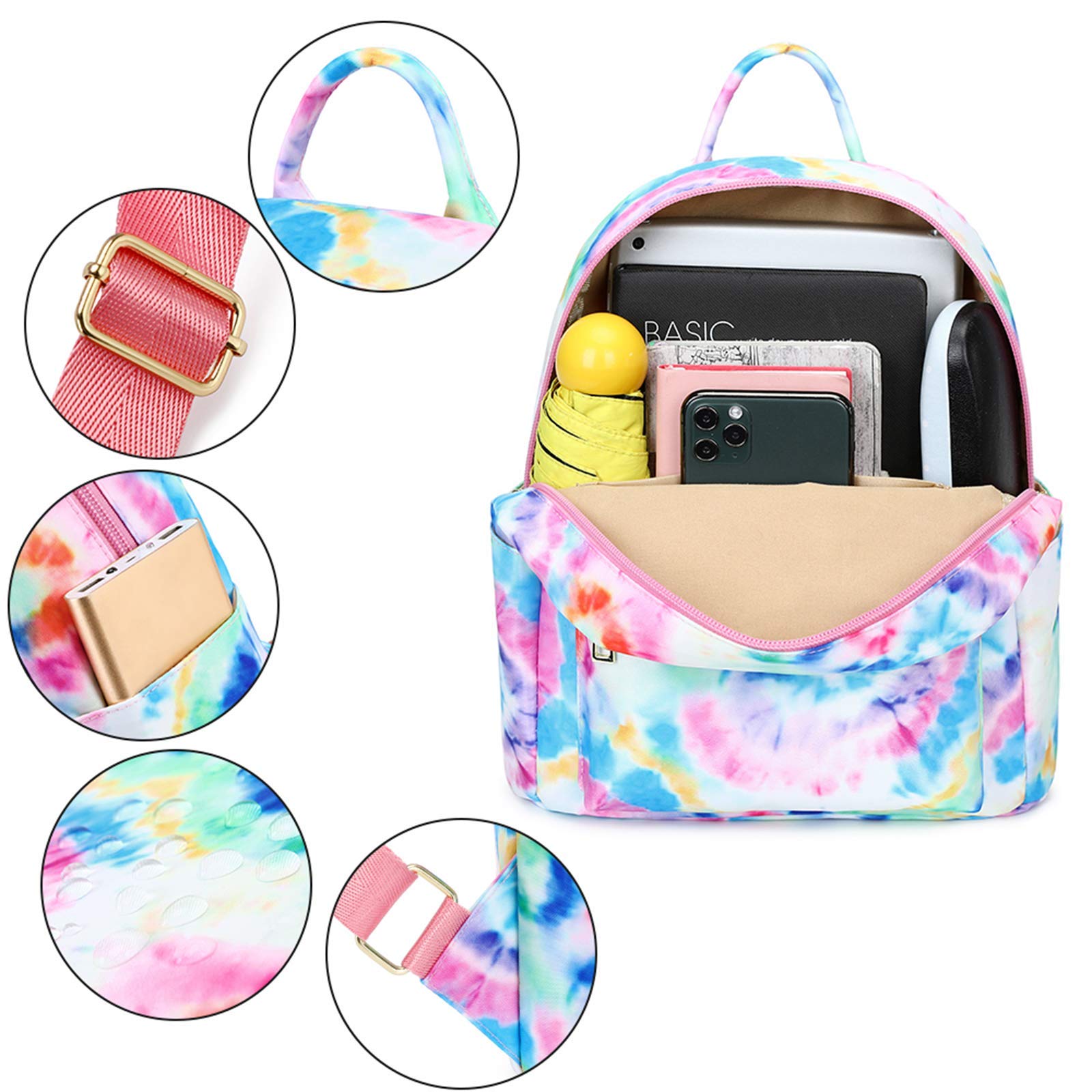 Bluboon Girls Mini Backpack for Women & Teens - Cute Small Backpack Purse, Lightweight Casual School Bookbag for Daily Use, Travel & College Campus