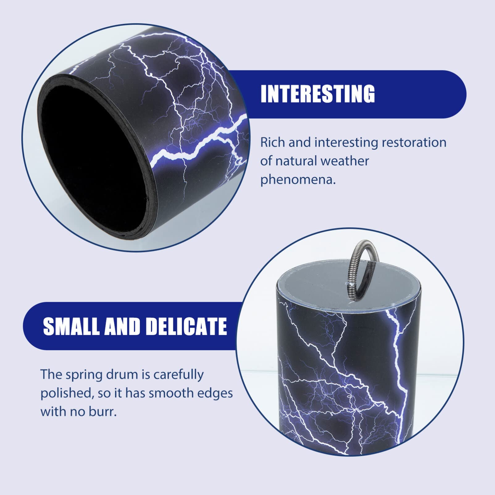 Alipis Thunder Drum - Thunder Sticks Noise Maker & Spring Drum Shaker Percussion Instrument - Musical Educational Toy for Kids - Perfect for Cheering, Classroom Activities & Music Therapy