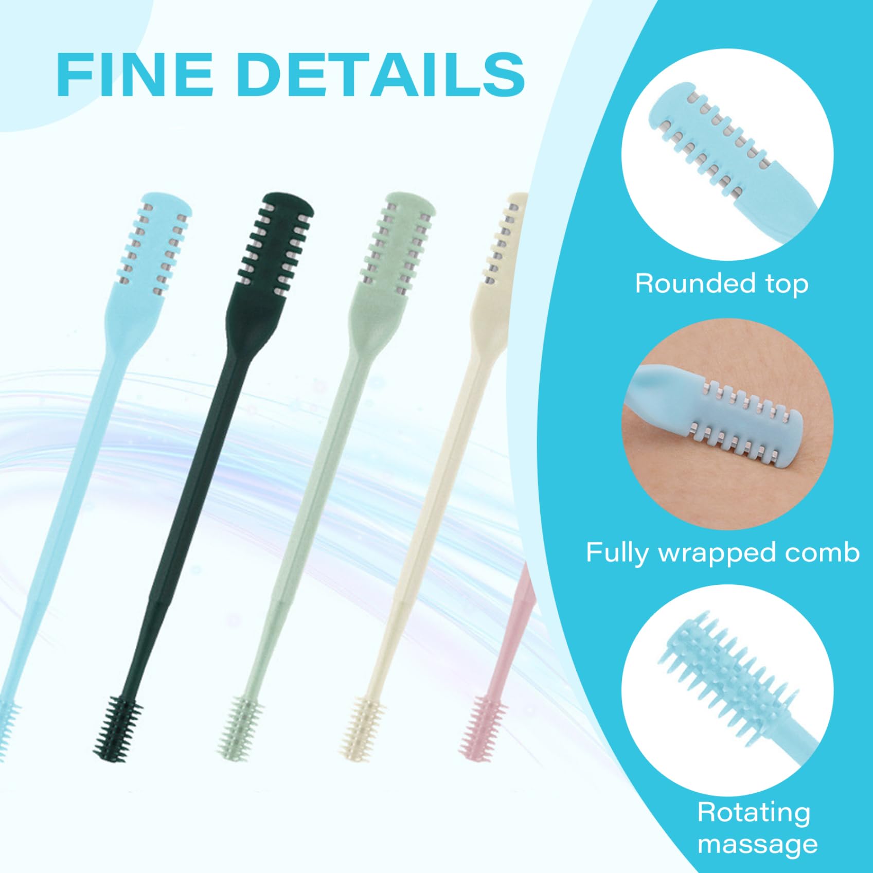 5-Pack Nasal Hair Trimmer for Men & Women - 360° Rotating Double Head Nose Hair Clipper with Cleaning Brush, Washable & Reusable - Perfect for Travel, Grooming Kits & Personal Care