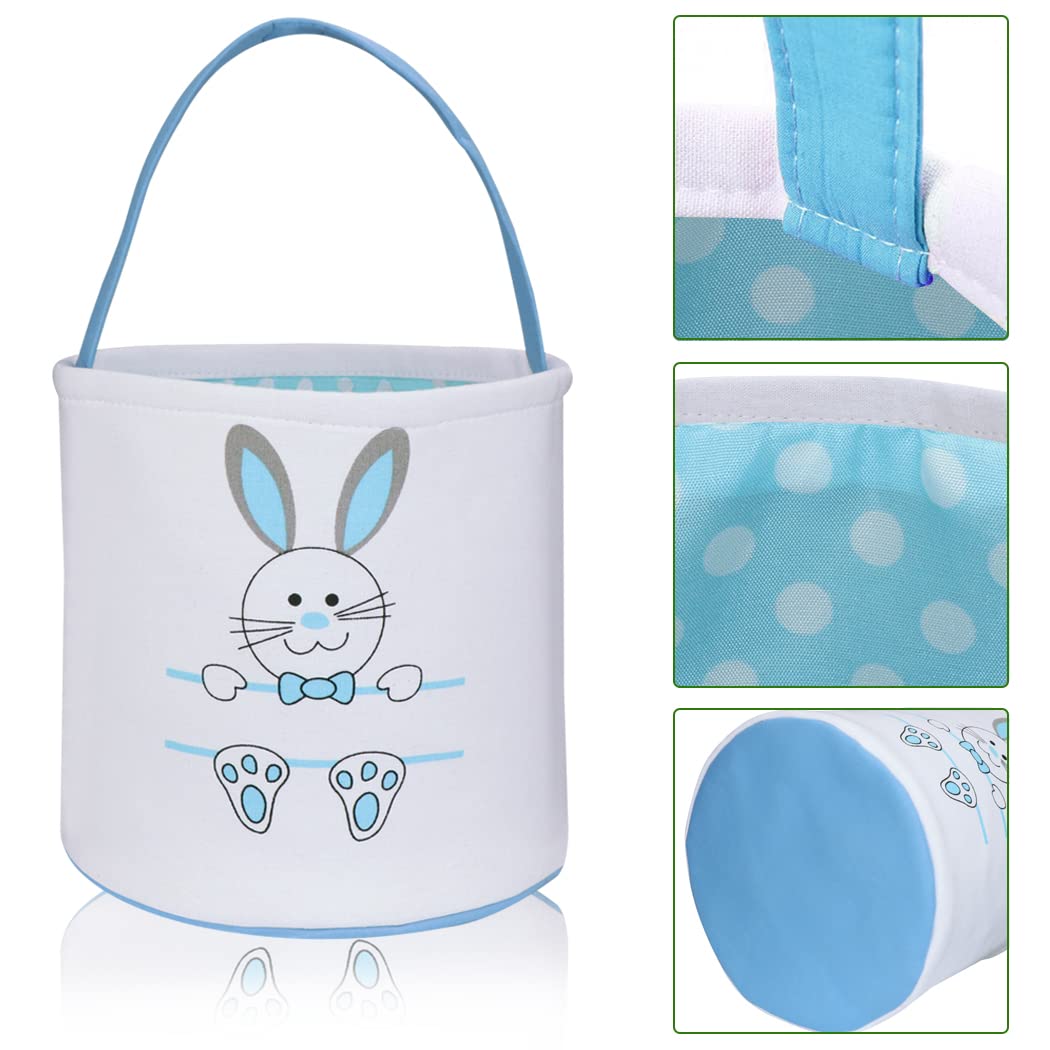 4 Pack Easter Bunny Basket Bags - Cute Rabbit Ear Tote Bags for Easter Egg Hunts, Candy Storage & Gift Giving (Set of 4) - Perfect for Easter Parties, Kids' Egg Hunt Games & Holiday Decorations