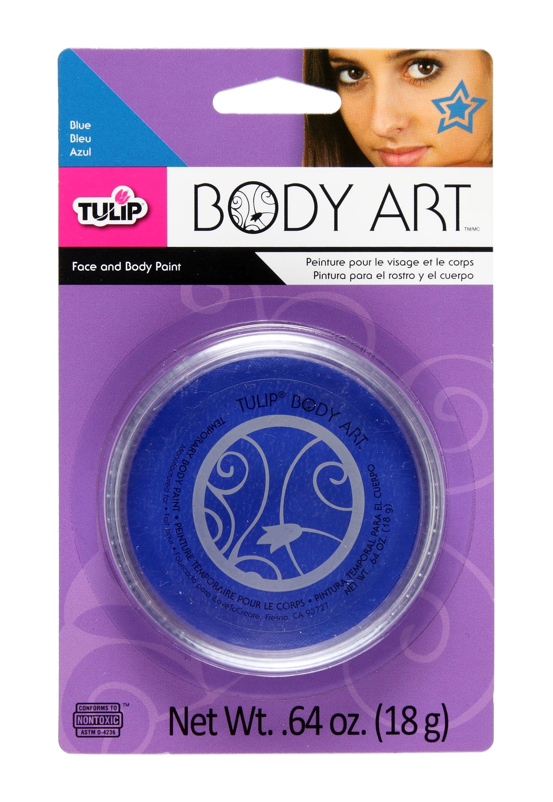 Vibrant Blue Tulip Body Art Paint - Professional Safe & Non-Toxic for Face & Body Painting - Perfect for Halloween, Cosplay, Festivals & Parties