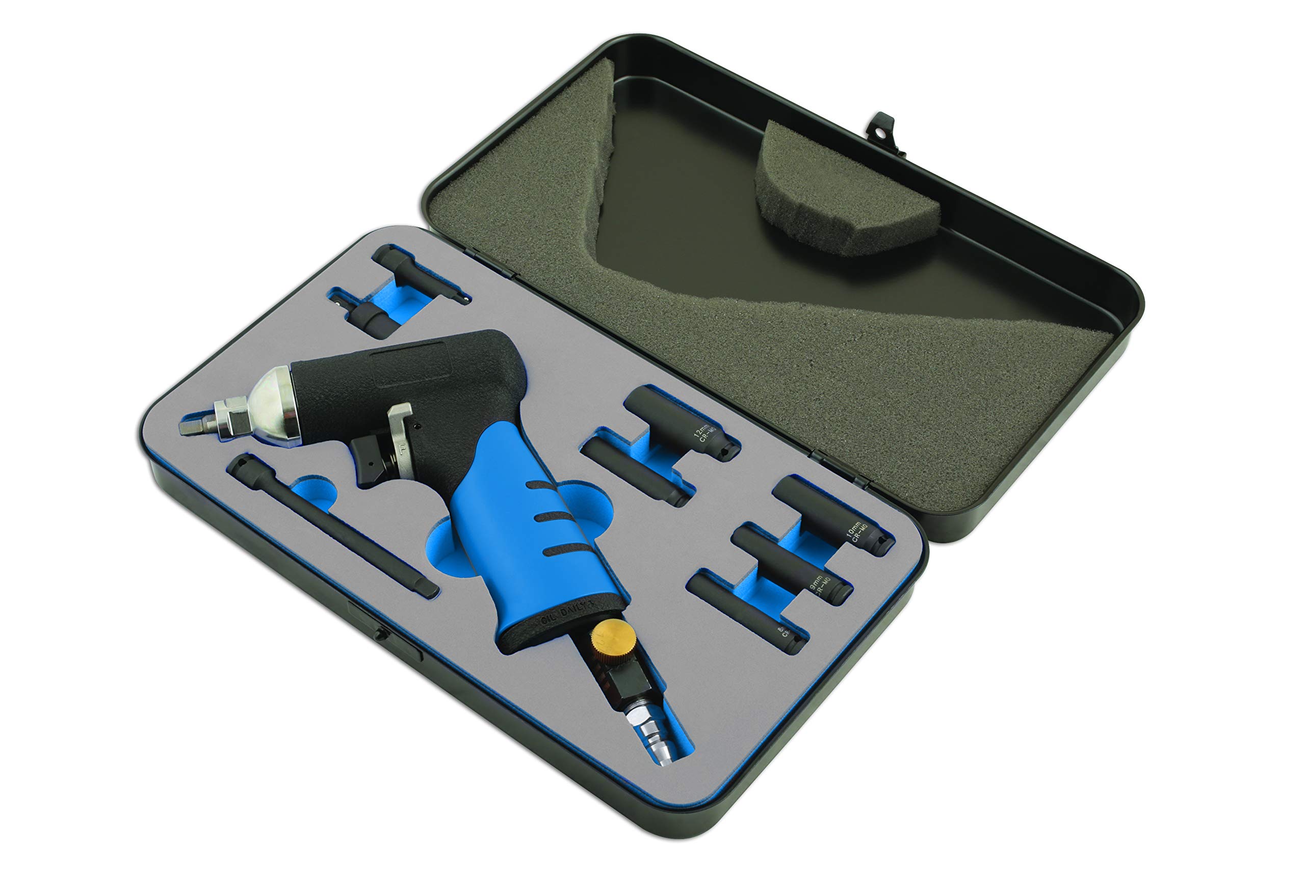 Laser 6035 Impact Glow Plug Removal Kit - 9 Piece Set with Blue Handle - Perfect for Diesel Engine Maintenance & Auto Repair