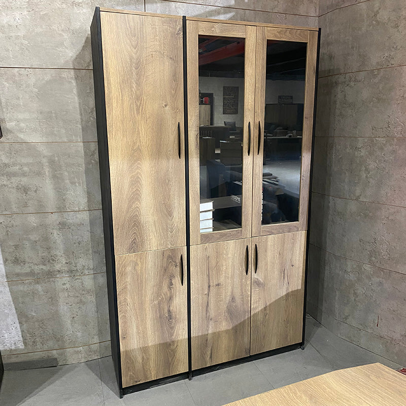 SUTTON 3 Door Display Cabinet 120cm Warm Oak - Stylish Storage for Living Room, Dining Room & Home Office
