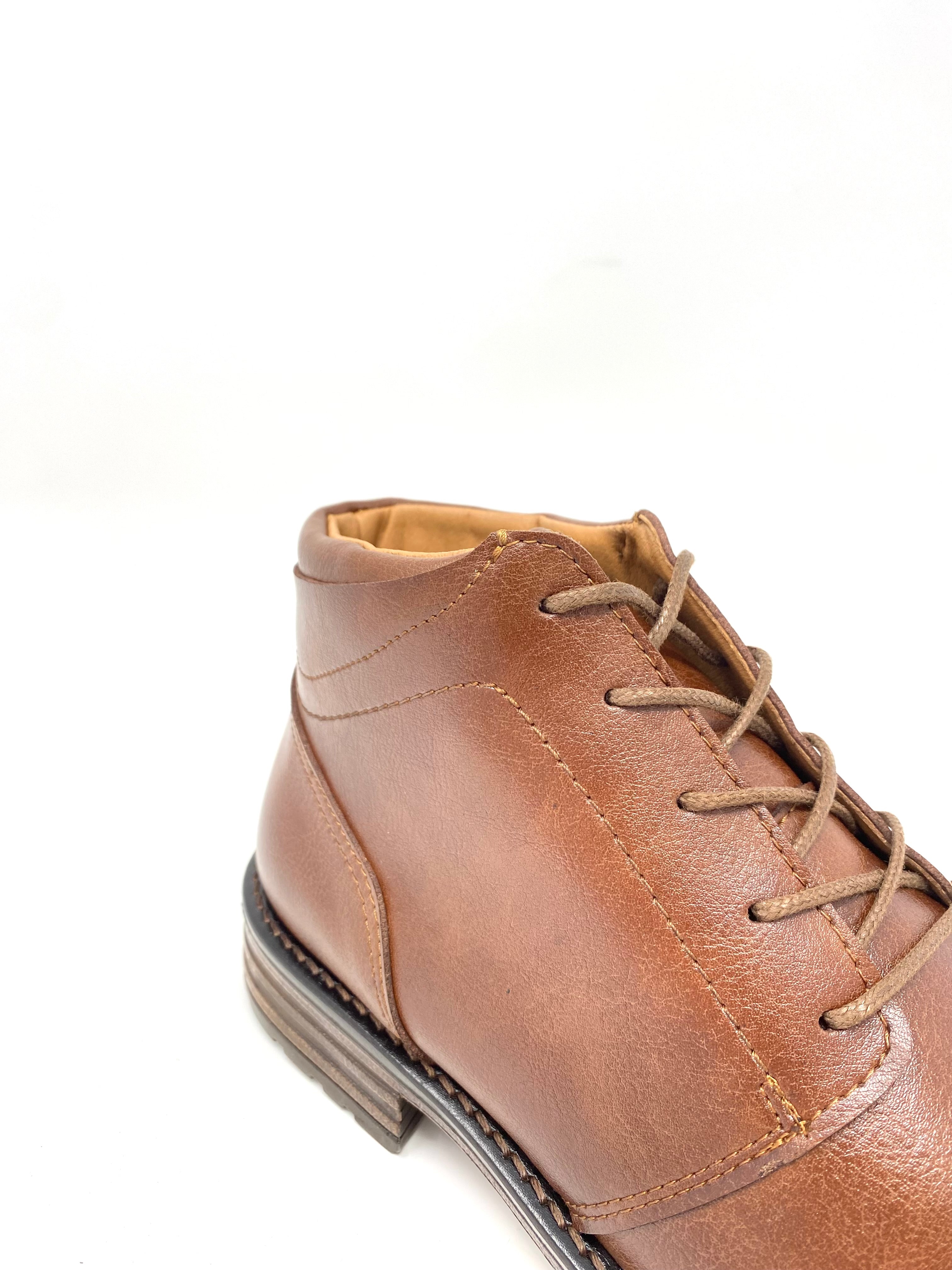 Novacas Fernando Tan Leather Boots for Men - Stylish & Comfortable Ankle Boots for Casual Wear, Outdoor Hiking & Everyday Fashion