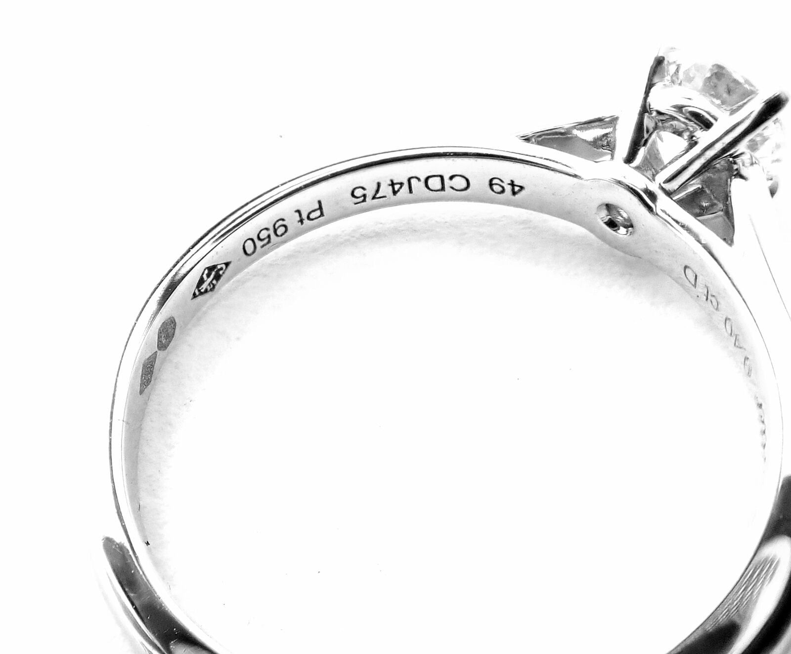 Authentic Cartier Platinum 0.40ct VVS1/G Diamond Solitaire Engagement Ring for Women - Luxury Wedding Proposal Jewelry Gift for Her