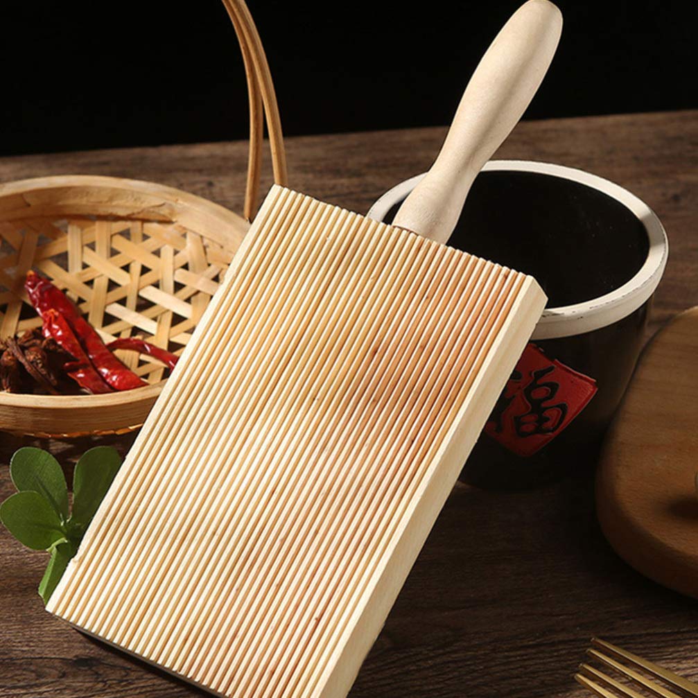 1pc Noodle Rubbing Board - Wooden Gnocchi Pasta Maker Tool for Homemade Italian Pasta & Dumplings | Perfect for Kitchen, Cooking Enthusiasts & Italian Cuisine Lovers