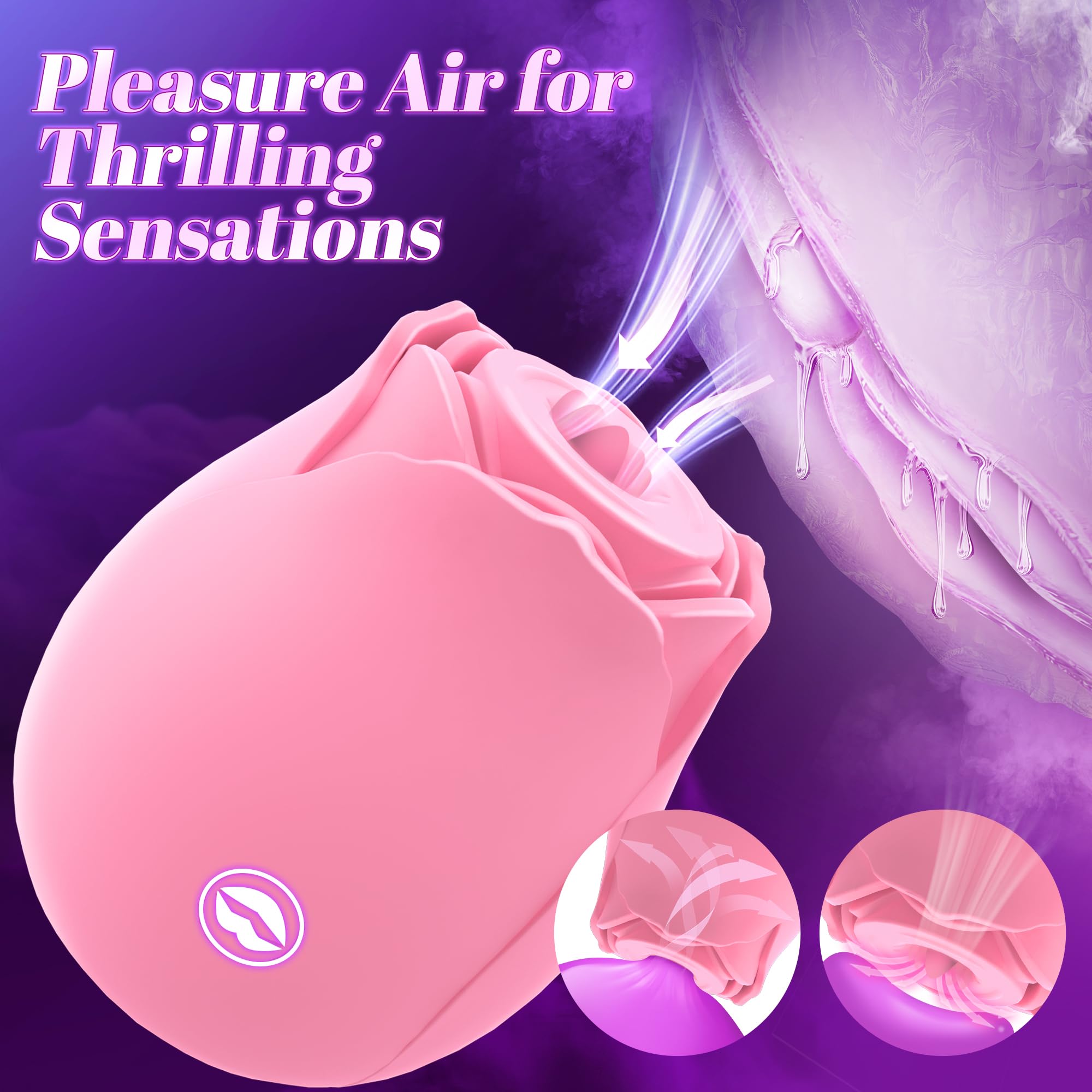 Lolitree Rechargeable Clitoral Stimulator - 10 Vibration Modes & APP Control, Pink Suction Vibrator for Women's Pleasure, Adult Sex Toy for Couples & Solo Play - Perfect for Bedroom Fun, Romantic Nights & Self-Care Moments