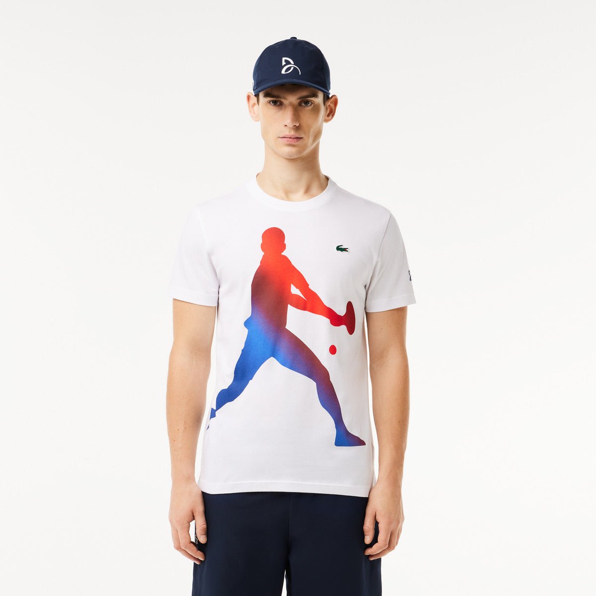 Lacoste Novak Djokovic Tennis T-Shirt & Cap Set - Men's Sportswear for Tennis Fans - Perfect for Matches, Training, and Casual Wear