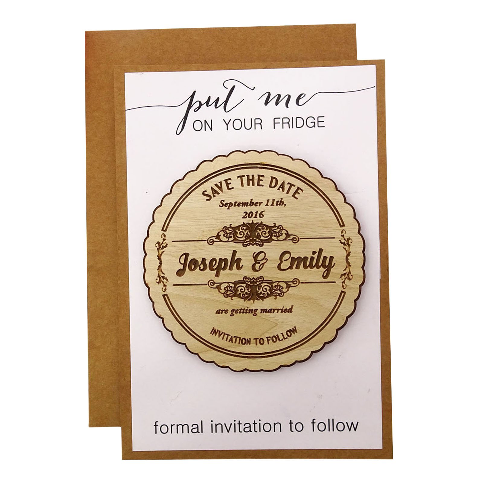 Custom Engraved Rustic Wedding Save The Date Wooden Magnets - 25 Pack Personalized Gift for Couples - Perfect for Wedding Invitations, Bridal Showers & Anniversary Celebrations