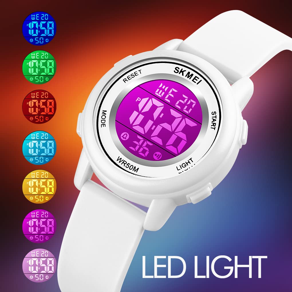 MASTOP Fashion LED Digital Sports Watch with Stopwatch, Calendar & 5Bar Waterproof - Multifunctional Wristwatch for Running, Swimming & Outdoor Activities