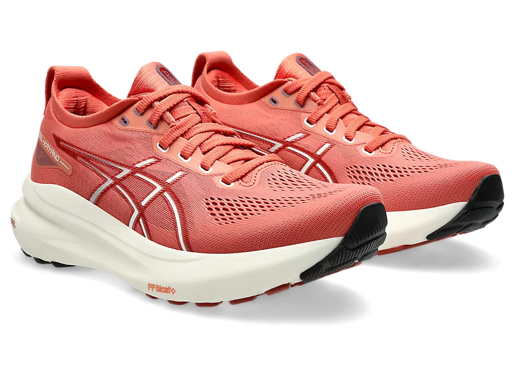 ASICS Women's GEL-KAYANO 31 Running Shoes - Desert Red/White - Stability & Cushion for Road Running, Jogging, Gym Workouts