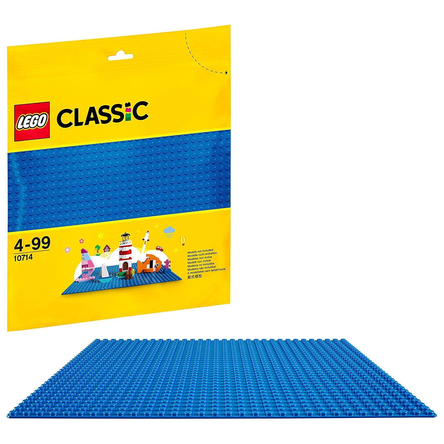 LEGO 10714 Blue Baseplate 25cm - Perfect for LEGO Building Projects, Kids Playtime & Creative Construction