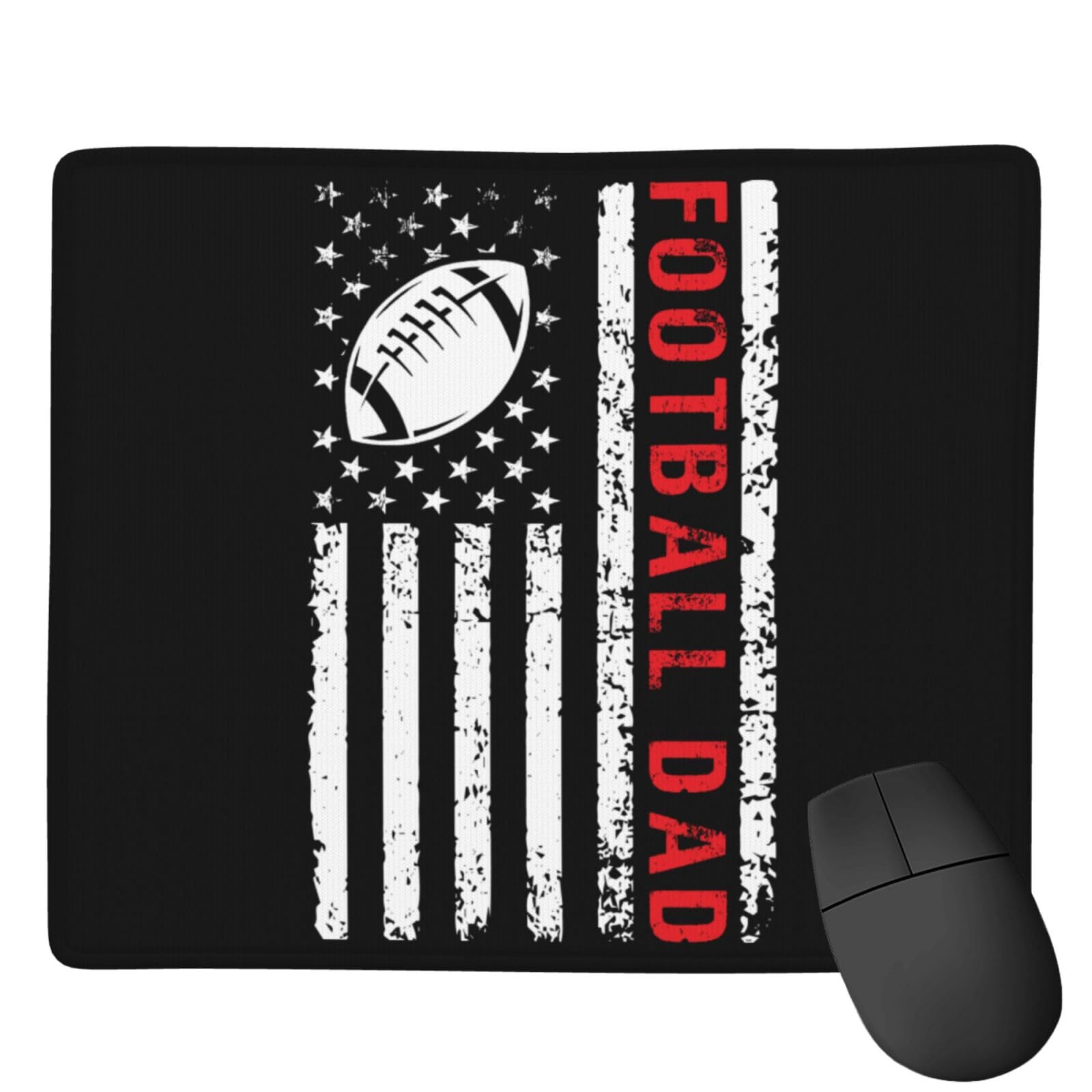 SIYTUAU USA Flag American Football Mouse Pad - Waterproof, Non-Slip Rubber Gaming Mousepad (7x9 inches) for Laptop, Office & PC - Perfect for Sports Fans, Gamers & Workstations
