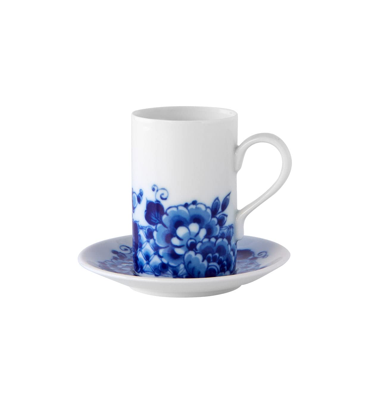 Vista Alegre Blue Ming Porcelain Coffee Cup and Saucer Set of 4 - Elegant Tea & Espresso Cups for Home, Office, and Gifts | Perfect for Afternoon Tea, Coffee Breaks, and Special Occasions