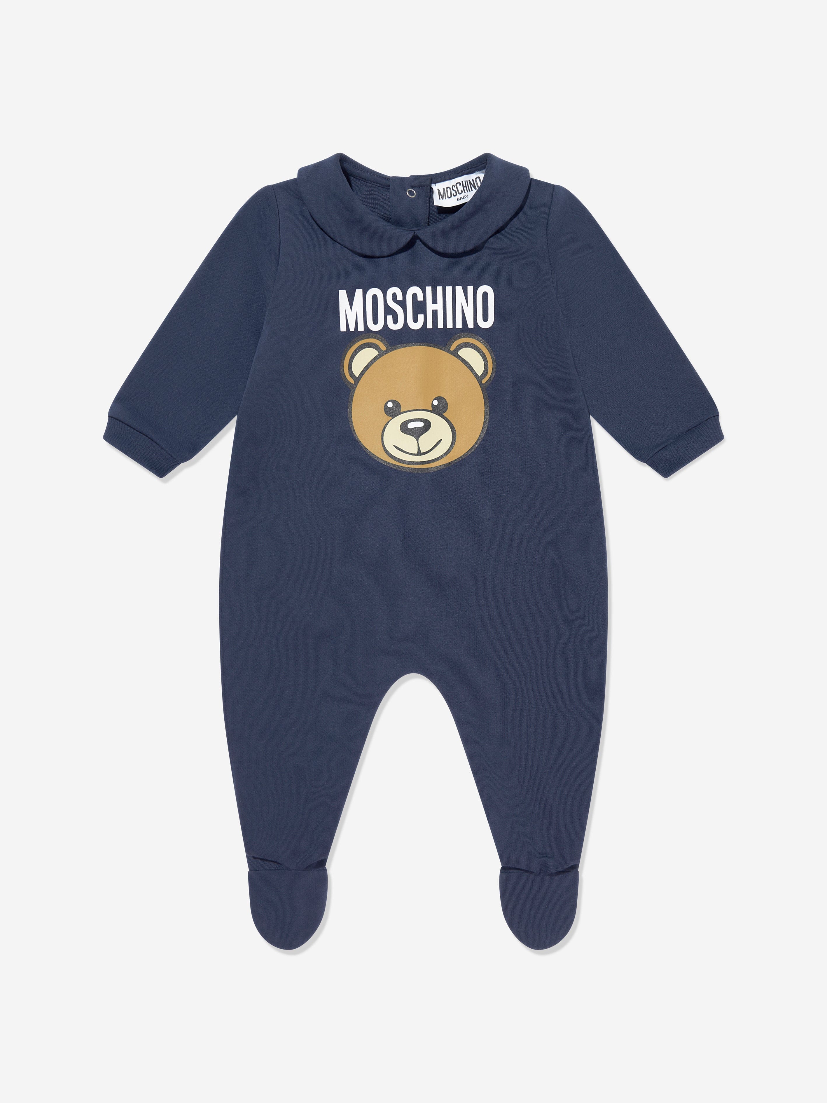 **Adorable Baby Boys Bear Logo Bodysuit & Pants Set - Navy Blue Cotton Romper for Newborns & Infants - Perfect for Playtime, Photos & Daily Comfort**