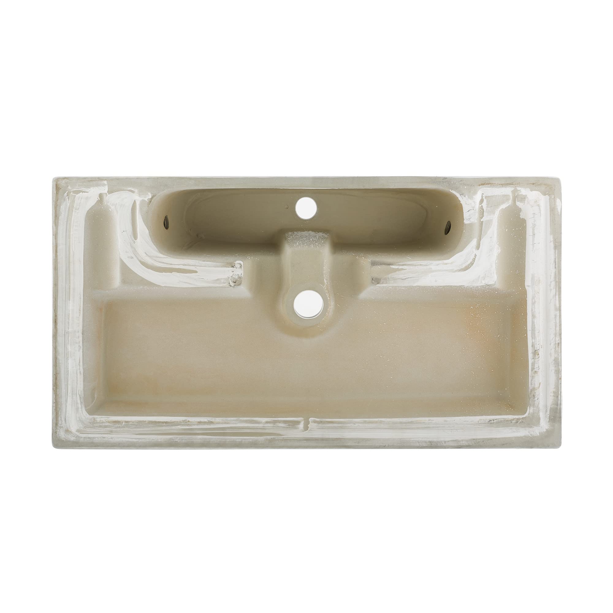 Voltaire Wide Rectangle Vessel Sink in Static Marble - Modern Bathroom Vanity Sink for Contemporary Homes & Luxury Hotels