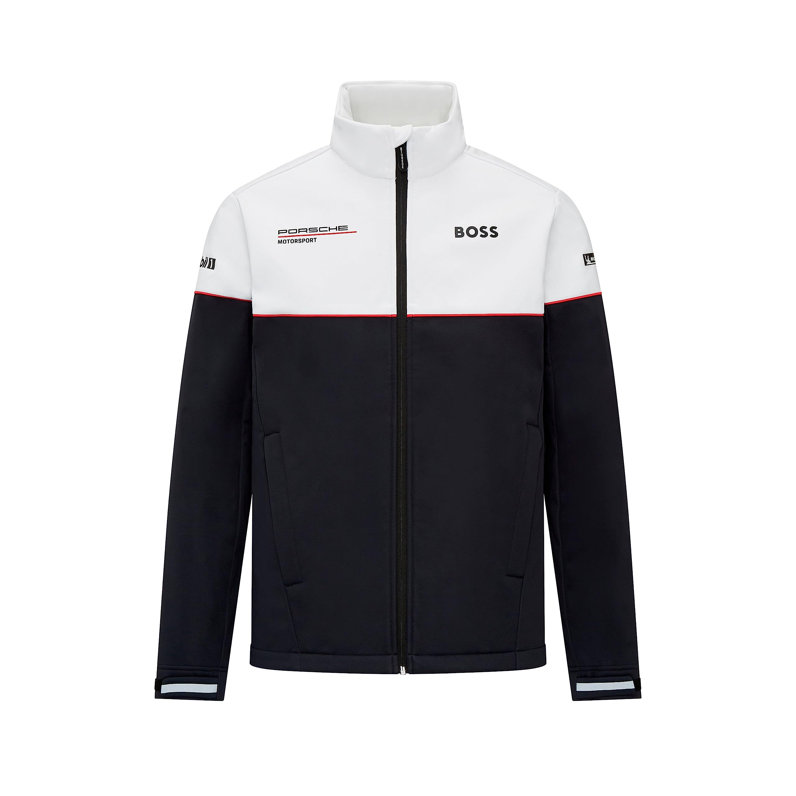 Porsche Motorsport Team Men's Softshell Jacket - Windproof & Water-Resistant Jacket for Racing Fans - Perfect for Track Days, Car Shows & Outdoor Activities