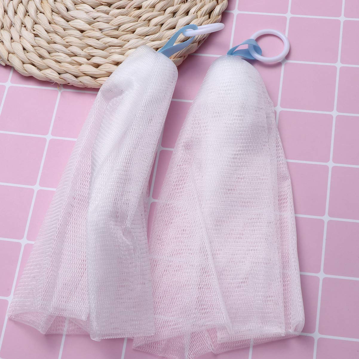 5PCS Premium Exfoliating Foaming Net for Face & Body - Effective Cleansing Soap Maker, Soft & Gentle for Daily Skincare Routine, Spa & Shower Use