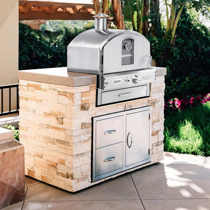 Summerset Stainless Steel Pizza Oven - Built-In or Countertop for Baking & Roasting | Perfect for Outdoor Kitchens, Backyard BBQs & Italian-Style Cooking (SS OVBI NG, SS OVBI LP)