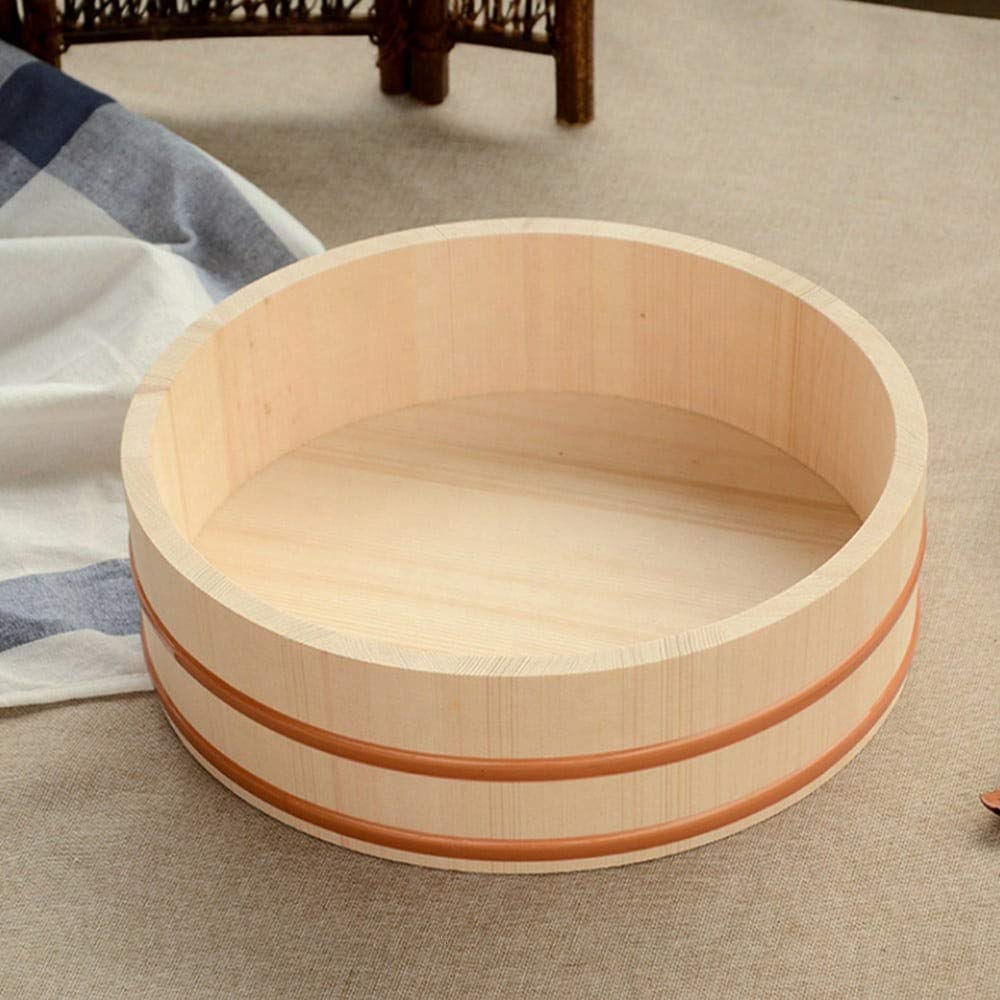 Premium Sushi Making Kit - Japanese Hangiri Rice Mixing Bowl, 3 Bamboo Sushi Rolling Mats & 3 Rice Paddles - Complete DIY Sushi Set for Home Chefs & Japanese Cuisine Lovers