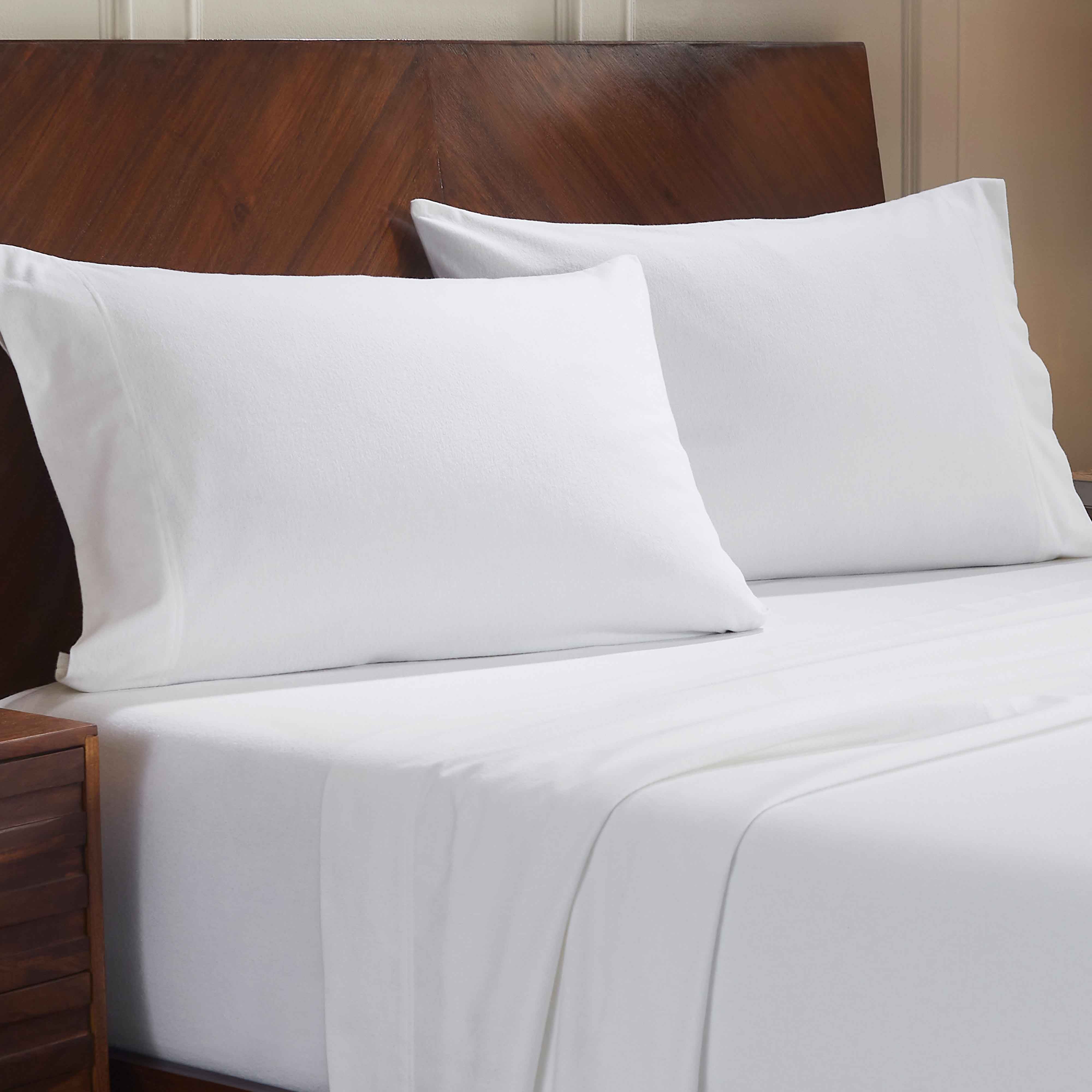 Premium Rome Flannel Cotton Solid Brushed Pillowcases Set of 2 - Soft & Cozy Bedding for Winter Nights, Home Decor, and Guest Room Essentials